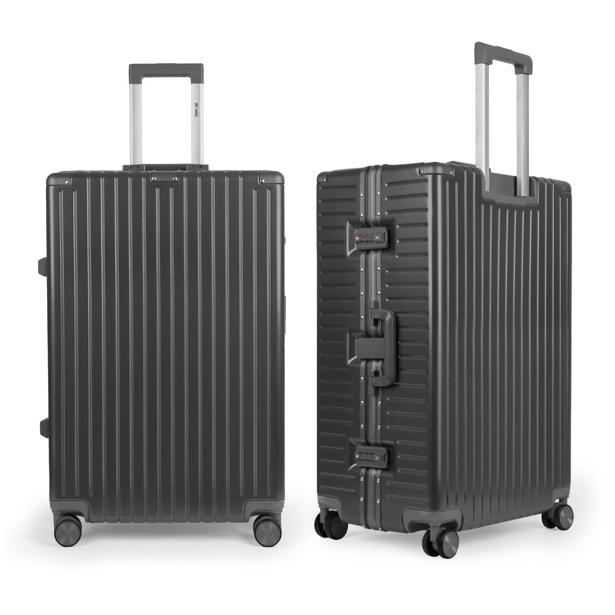 NEW YORK XPRESS Zipperless Luggage AL-12501,20in/30in,Aluminum Frame w/TSA LOCK w/Spinner Wheels