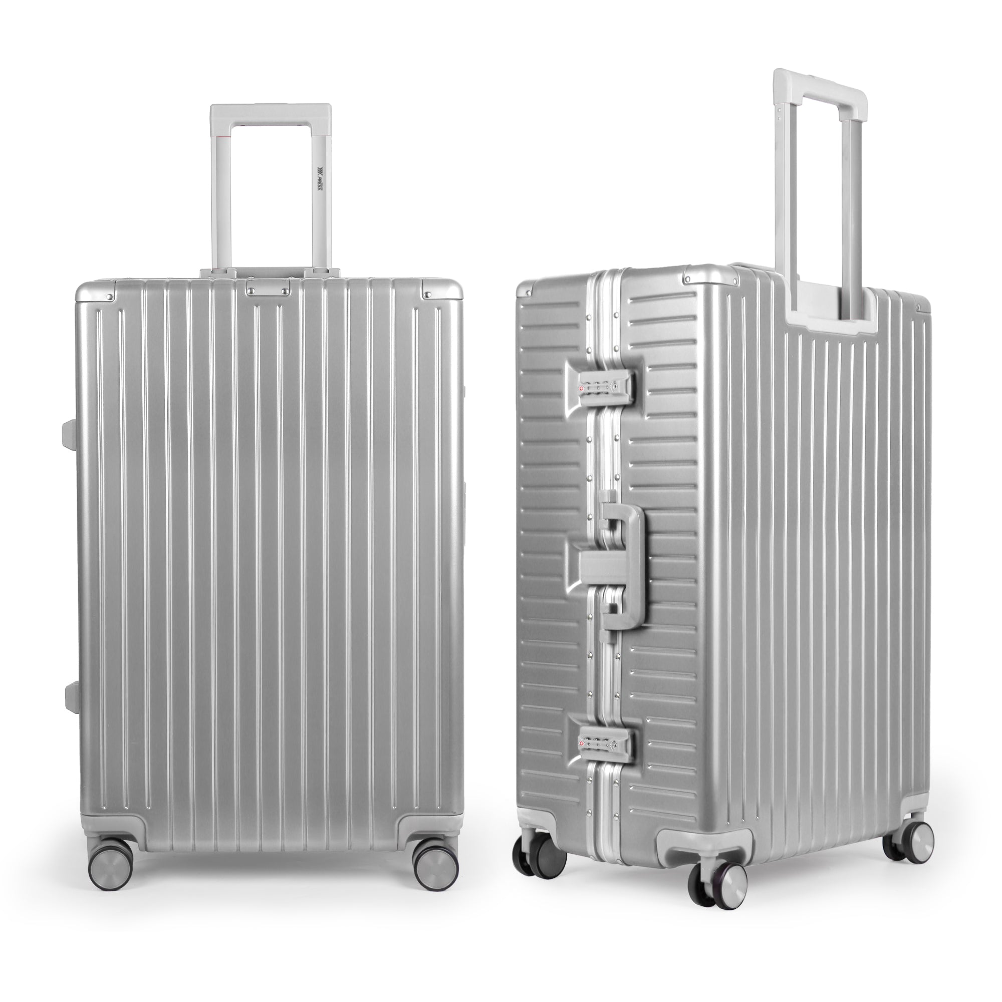 NEW YORK XPRESS Zipperless Luggage AL-12501,20in/30in,Aluminum Frame w/TSA LOCK w/Spinner Wheels