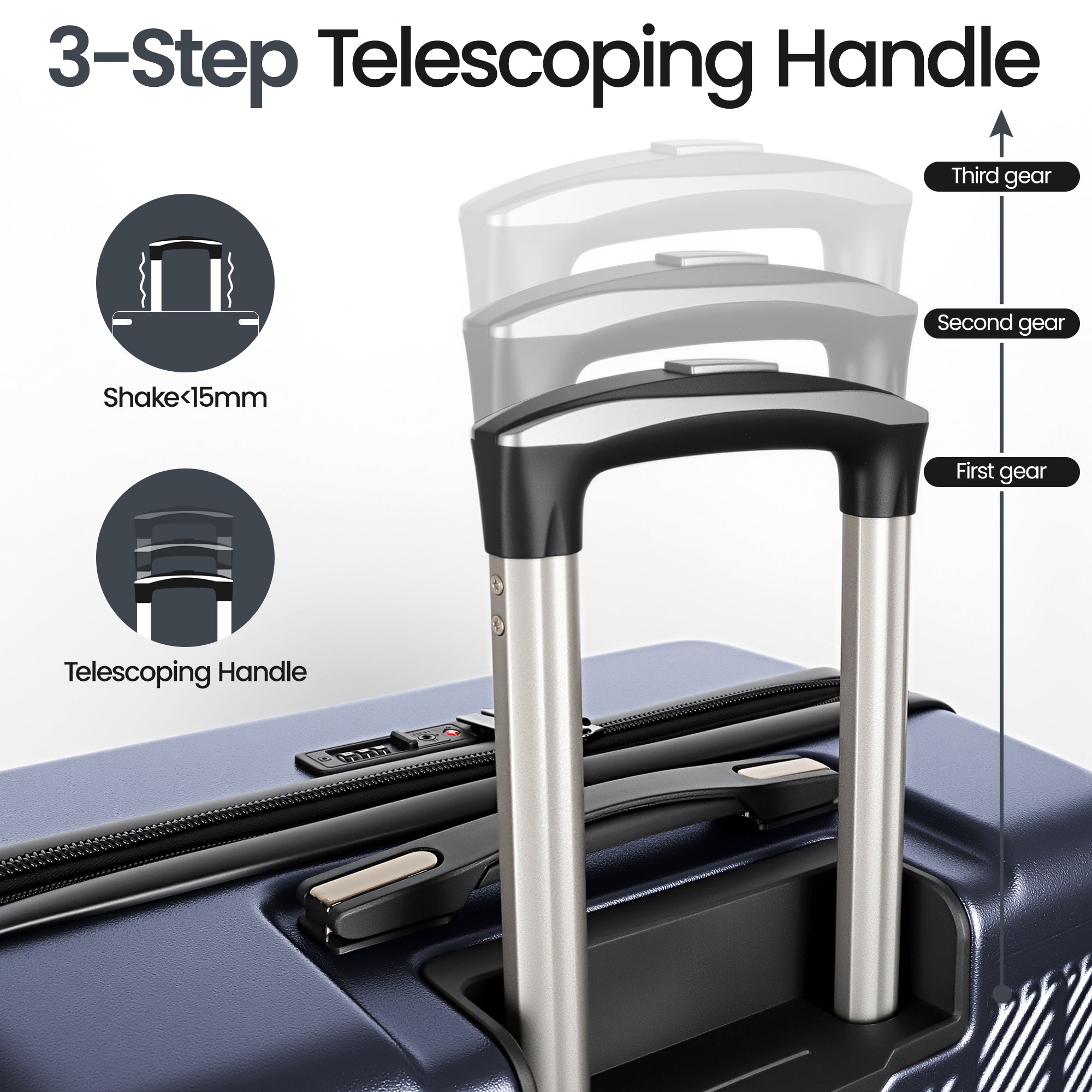 New York XPress WD577,Single Suitcase 20/26/30in Hardshell Luggage, TSA LOCK, w/Spinner Wheels,Expandable 20%, Lightweight Rolling Suitcase