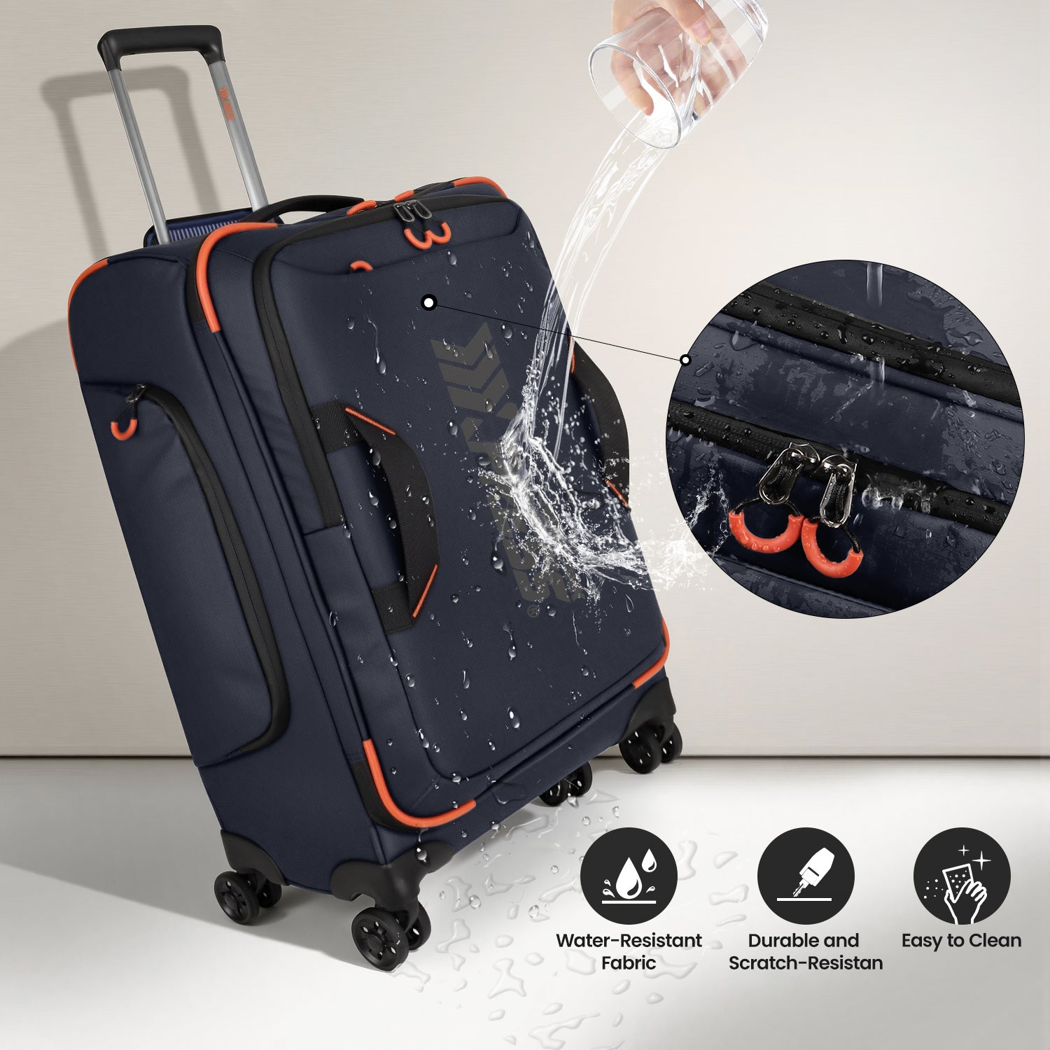 New York XPress TA-8353,20" Luggage, 24in/28in Softside Suitcase w/Double Spinner Wheels, Waterproof,Lightweight Rolling Suitcases for Men/Women