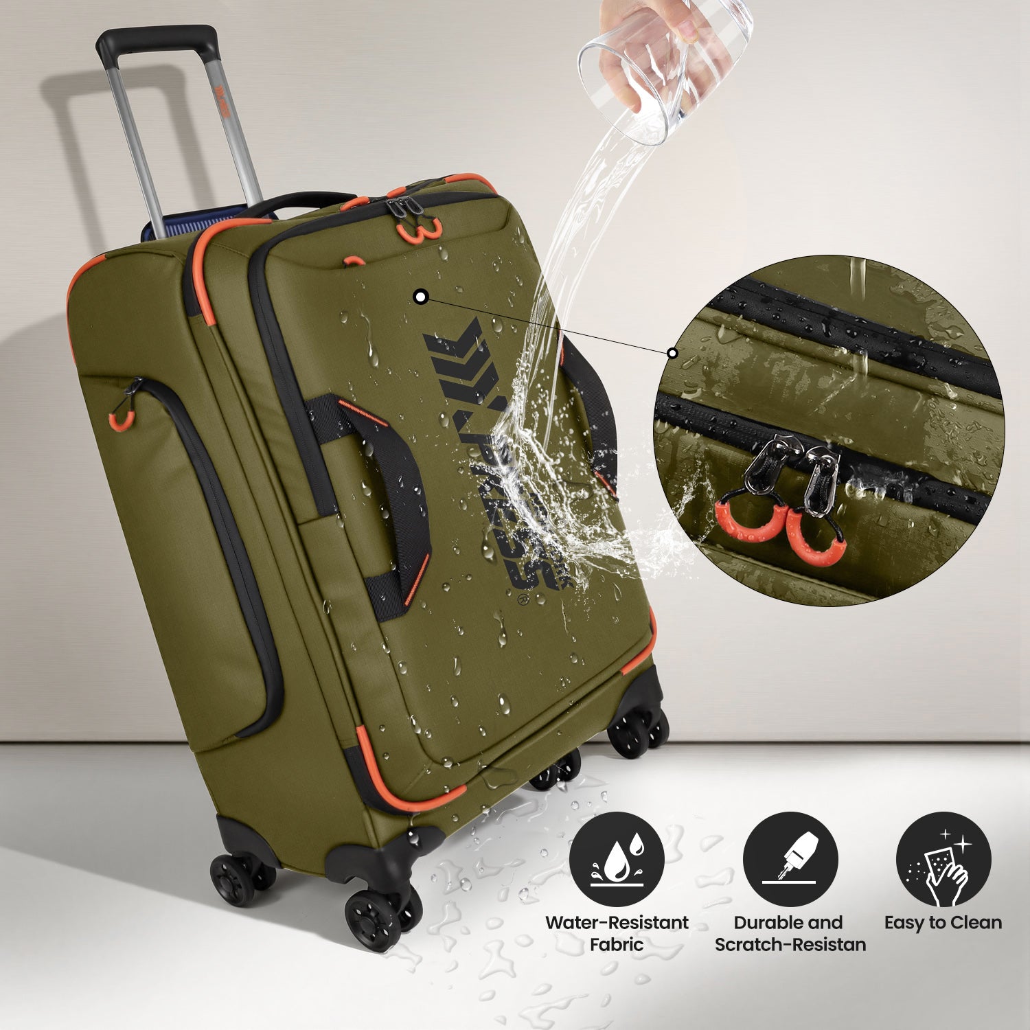 New York XPress TA-8353,20" Luggage, 24in/28in Softside Suitcase w/Double Spinner Wheels, Waterproof,Lightweight Rolling Suitcases for Men/Women
