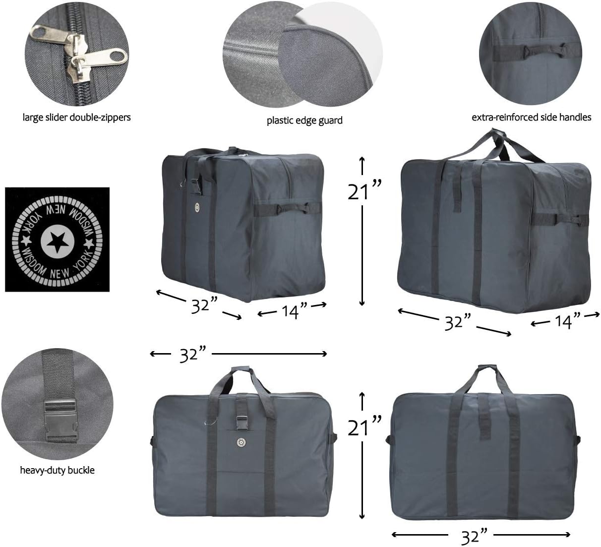 NEW YORK XPRESS CB-32 Cargo Bag (32-inch) BLACK