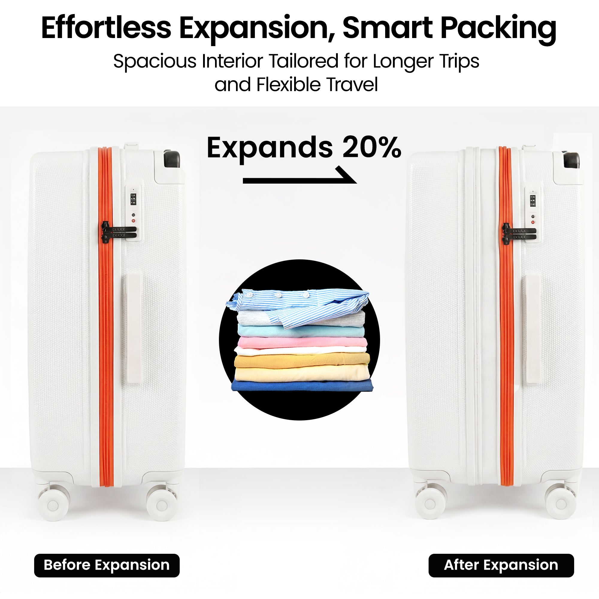 New York XPress LP-13803,3-Piece PC Hardshell Luggage, Expandable 20%, Spinner Wheels, TSA Lock, Wide Handle(20in/26in30in)