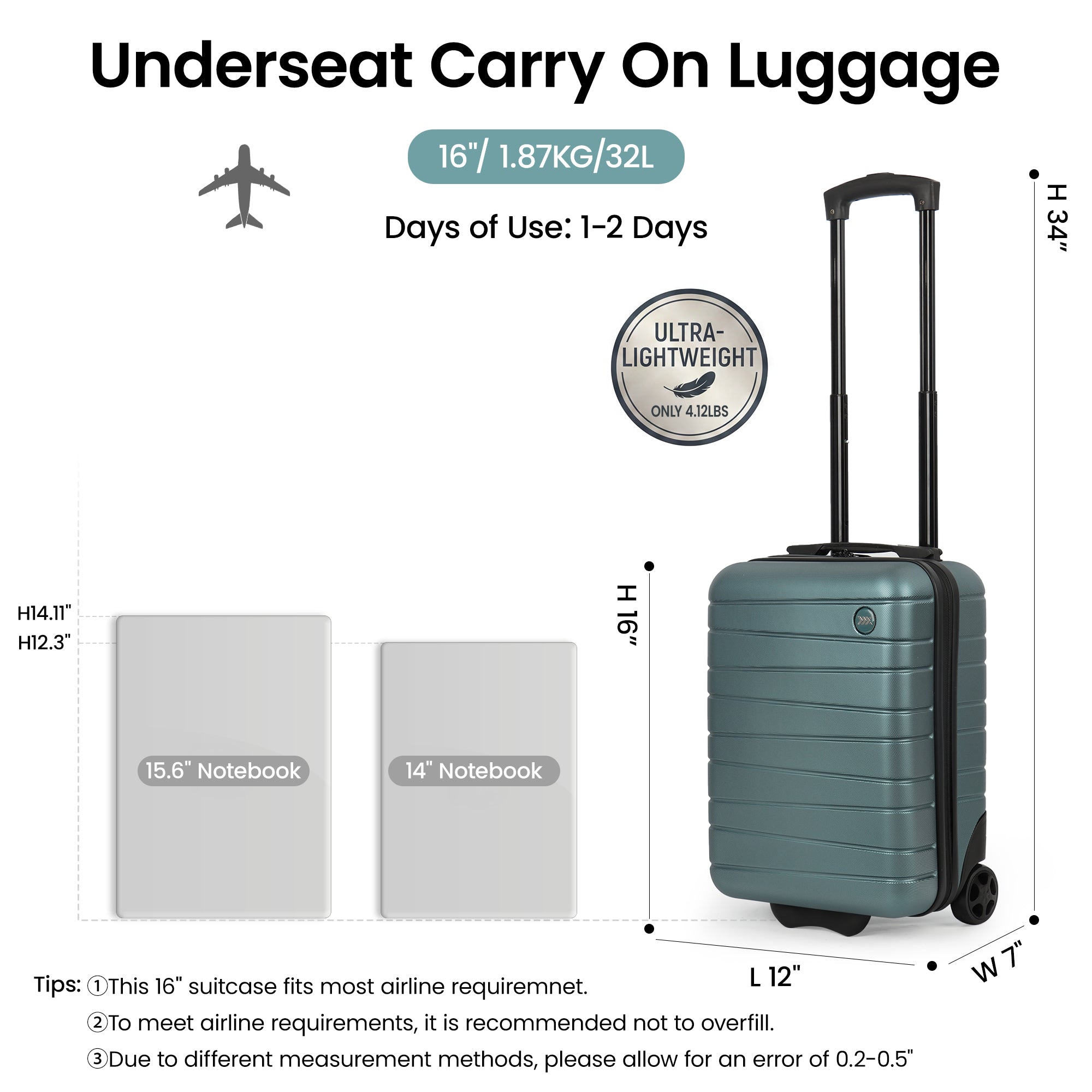 New York XPress 2538 2-PC (16/30in) ABS Hardshell Spinner, No LOCK (Keyhole), Scratch-Resistant, Lightweight Durable for Men/Women