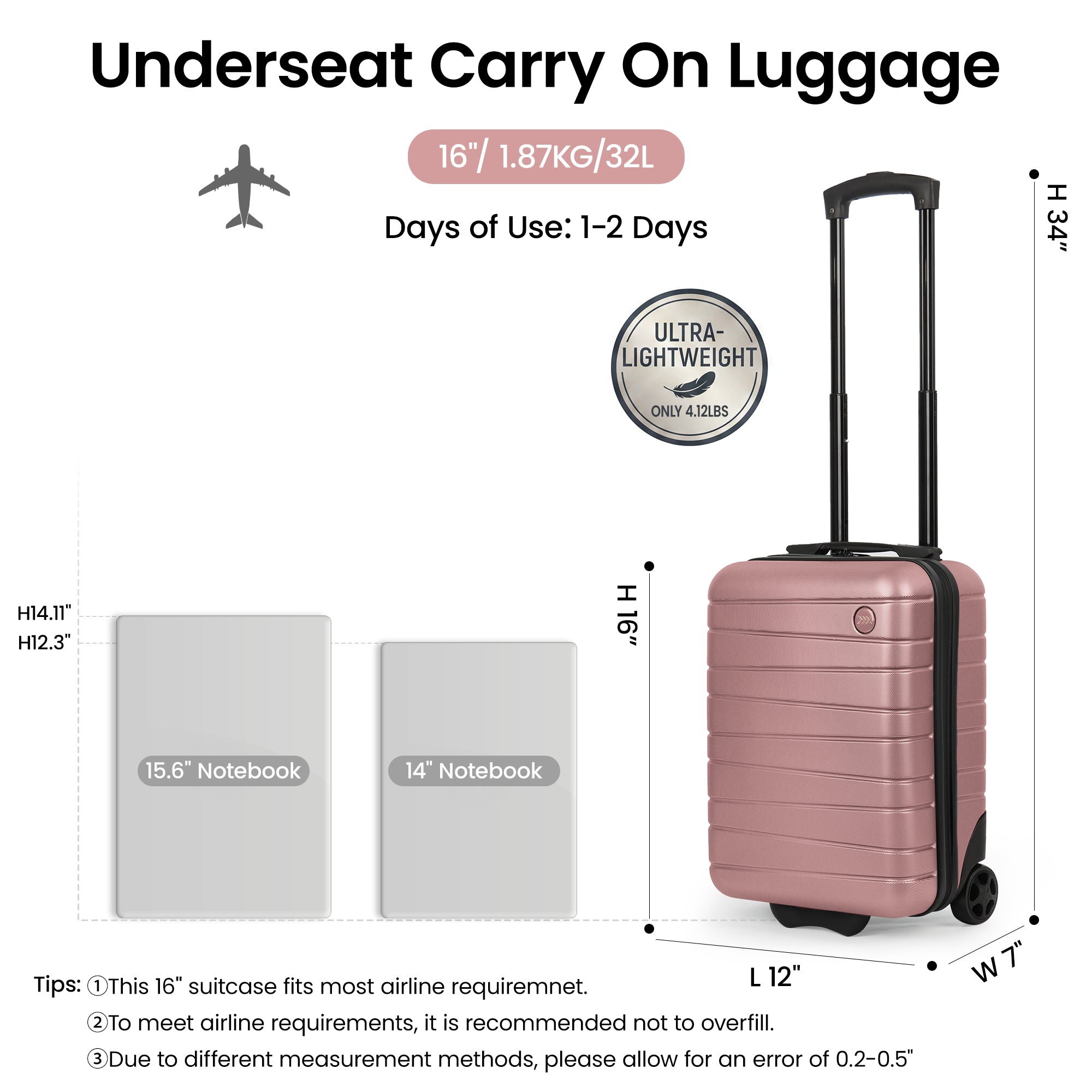 New York XPress 2538 2-PC (16/30in) ABS Hardshell Spinner, No LOCK (Keyhole), Scratch-Resistant, Lightweight Durable for Men/Women
