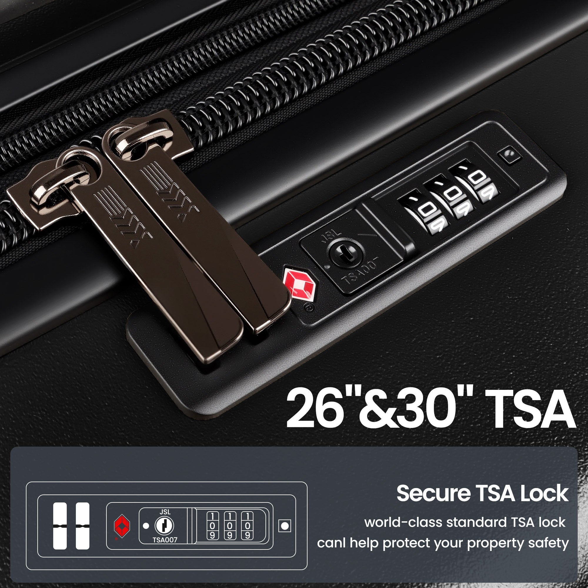 New York XPress WD577,Single Suitcase 20/26/30in Hardshell Luggage, TSA LOCK, w/Spinner Wheels,Expandable 20%, Lightweight Rolling Suitcase