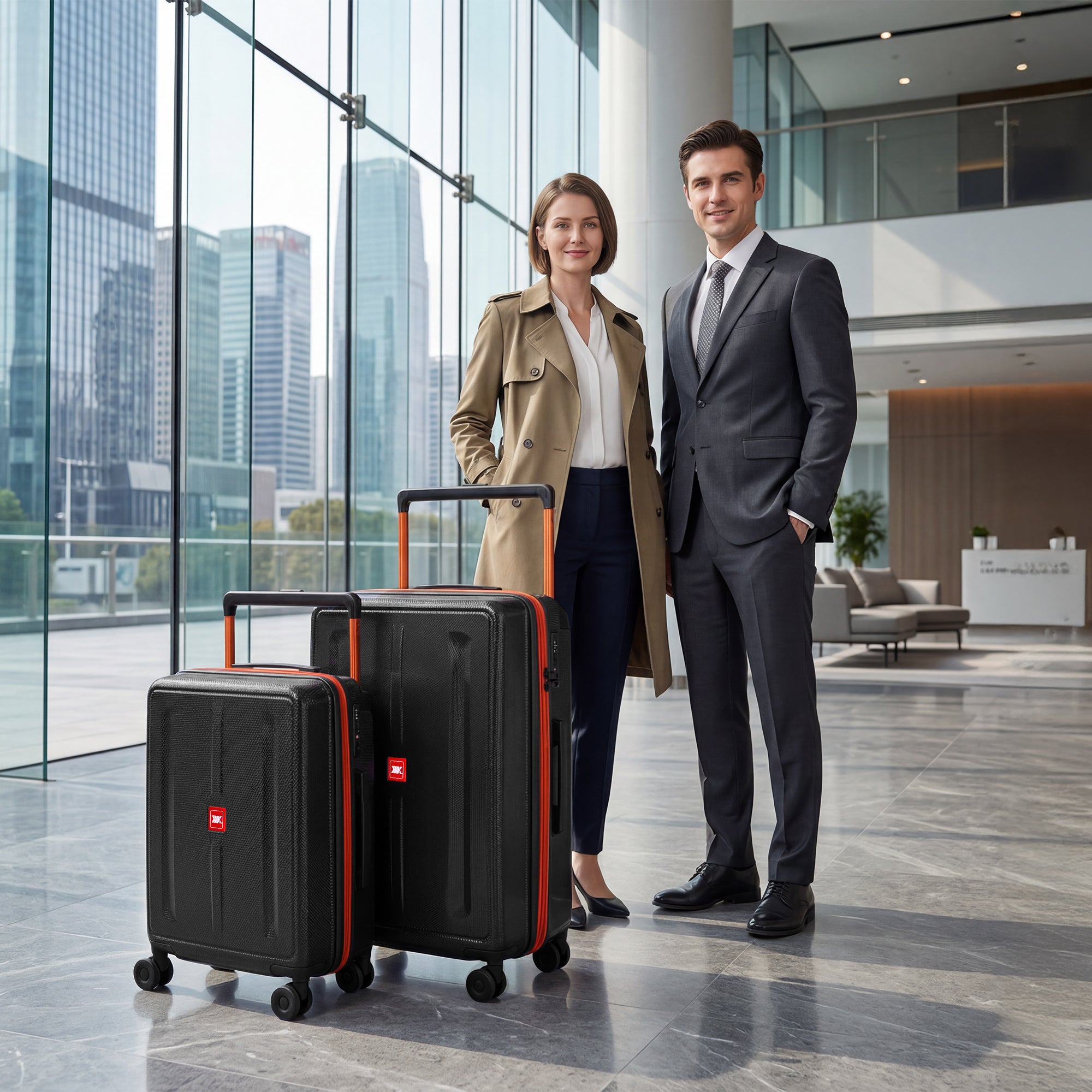 New York XPress LP-13803,3-Piece PC Hardshell Luggage, Expandable 20%, Spinner Wheels, TSA Lock, Wide Handle(20in/26in30in)