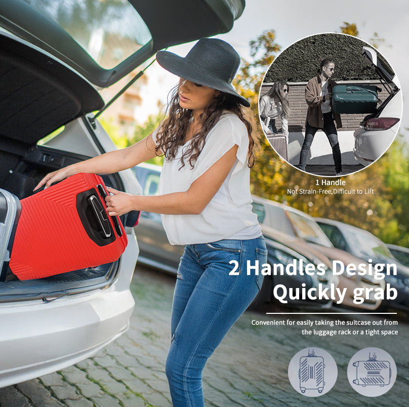 NEW YORK XPRESS WD-588-20" Hardside Carry-On Luggage for Airplane,Hardshell Suitcase with 8 Spinner Wheels