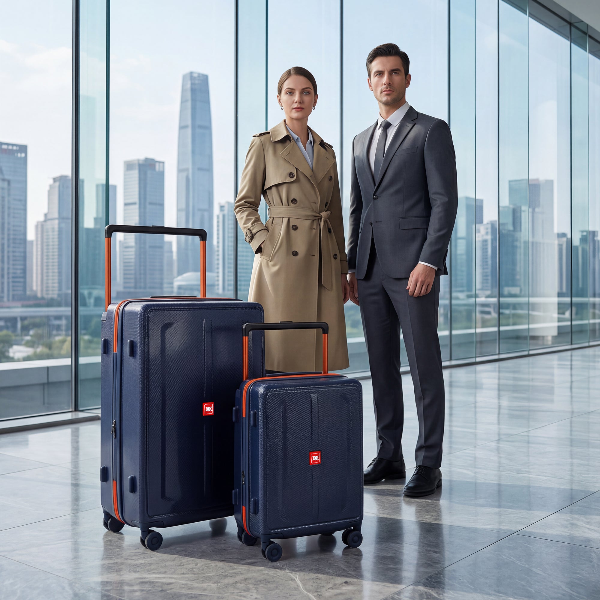 New York XPress LP-13803,3-Piece PC Hardshell Luggage, Expandable 20%, Spinner Wheels, TSA Lock, Wide Handle(20in/26in30in)