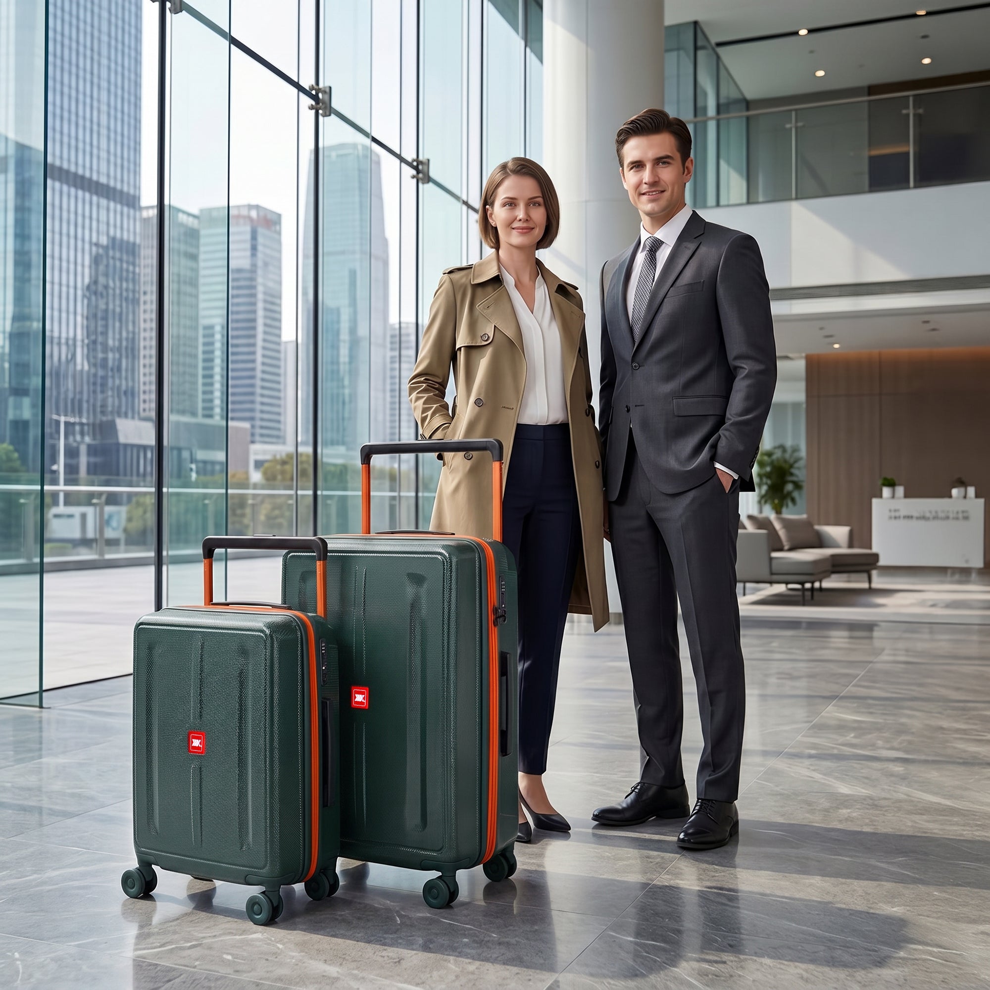 New York XPress LP-13803,3-Piece PC Hardshell Luggage, Expandable 20%, Spinner Wheels, TSA Lock, Wide Handle(20in/26in30in)