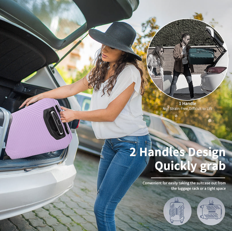 NEW YORK XPRESS WD-588-20" Hardside Carry-On Luggage for Airplane,Hardshell Suitcase with 8 Spinner Wheels