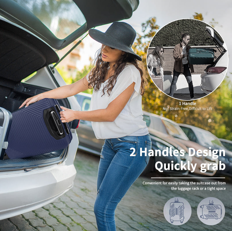 NEW YORK XPRESS WD-588-20" Hardside Carry-On Luggage for Airplane,Hardshell Suitcase with 8 Spinner Wheels