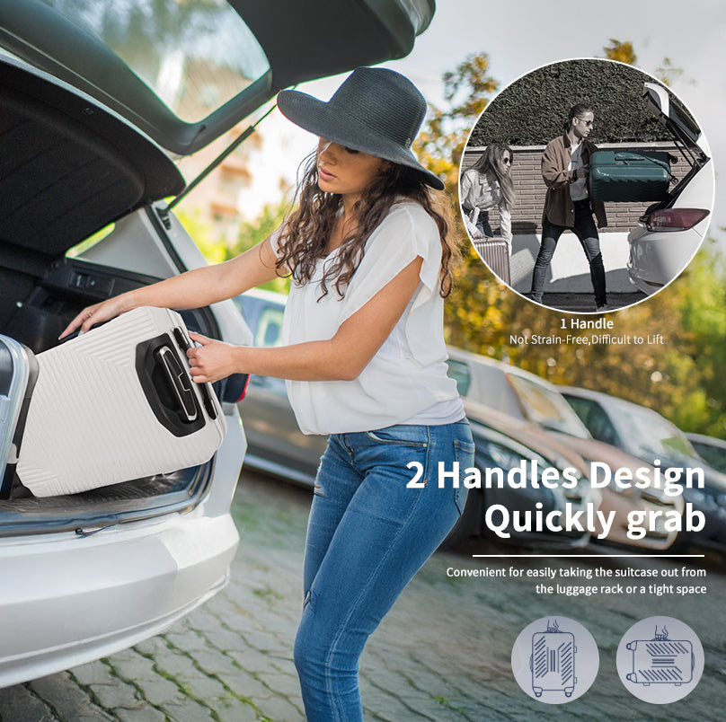 NEW YORK XPRESS WD-588-20" Hardside Carry-On Luggage for Airplane,Hardshell Suitcase with 8 Spinner Wheels