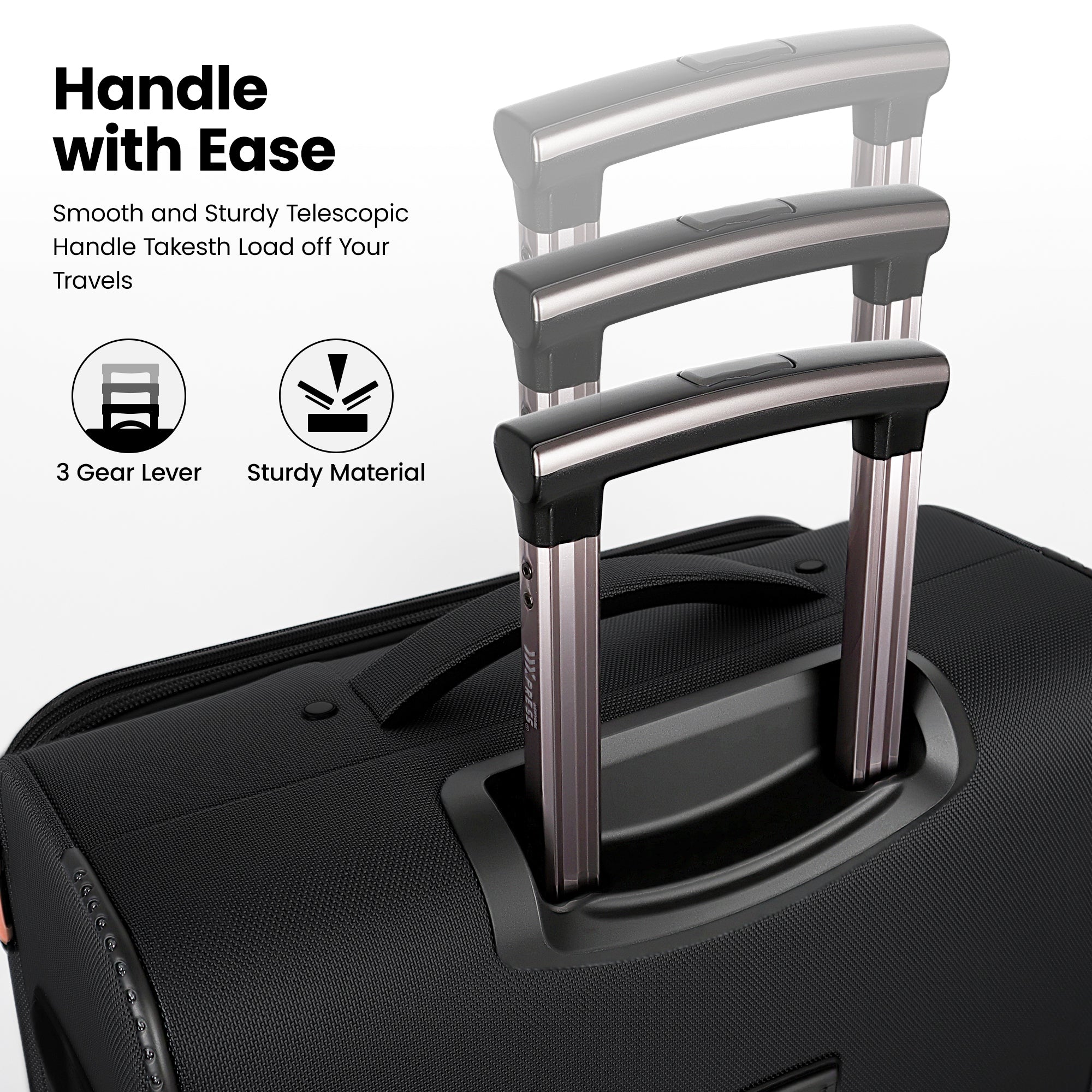 New York XPress XJ 1901,20in/26in/30in Softside Expandable Rolling Luggage w/TSA LOCK and Double Spinner Wheels,Lightweight Suitcases for Men Women