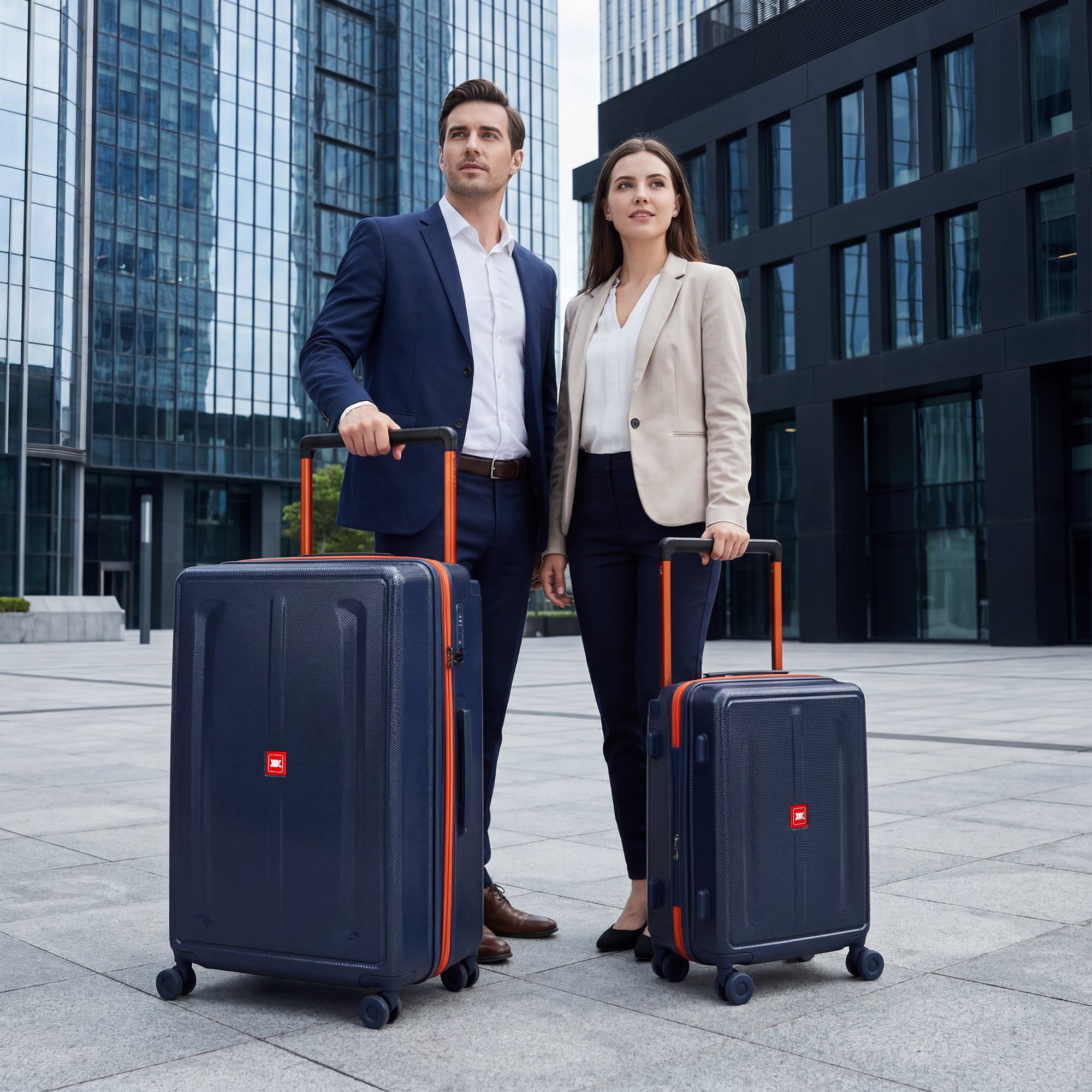 New York XPress LP-13803,3-Piece PC Hardshell Luggage, Expandable 20%, Spinner Wheels, TSA Lock, Wide Handle(20in/26in30in)
