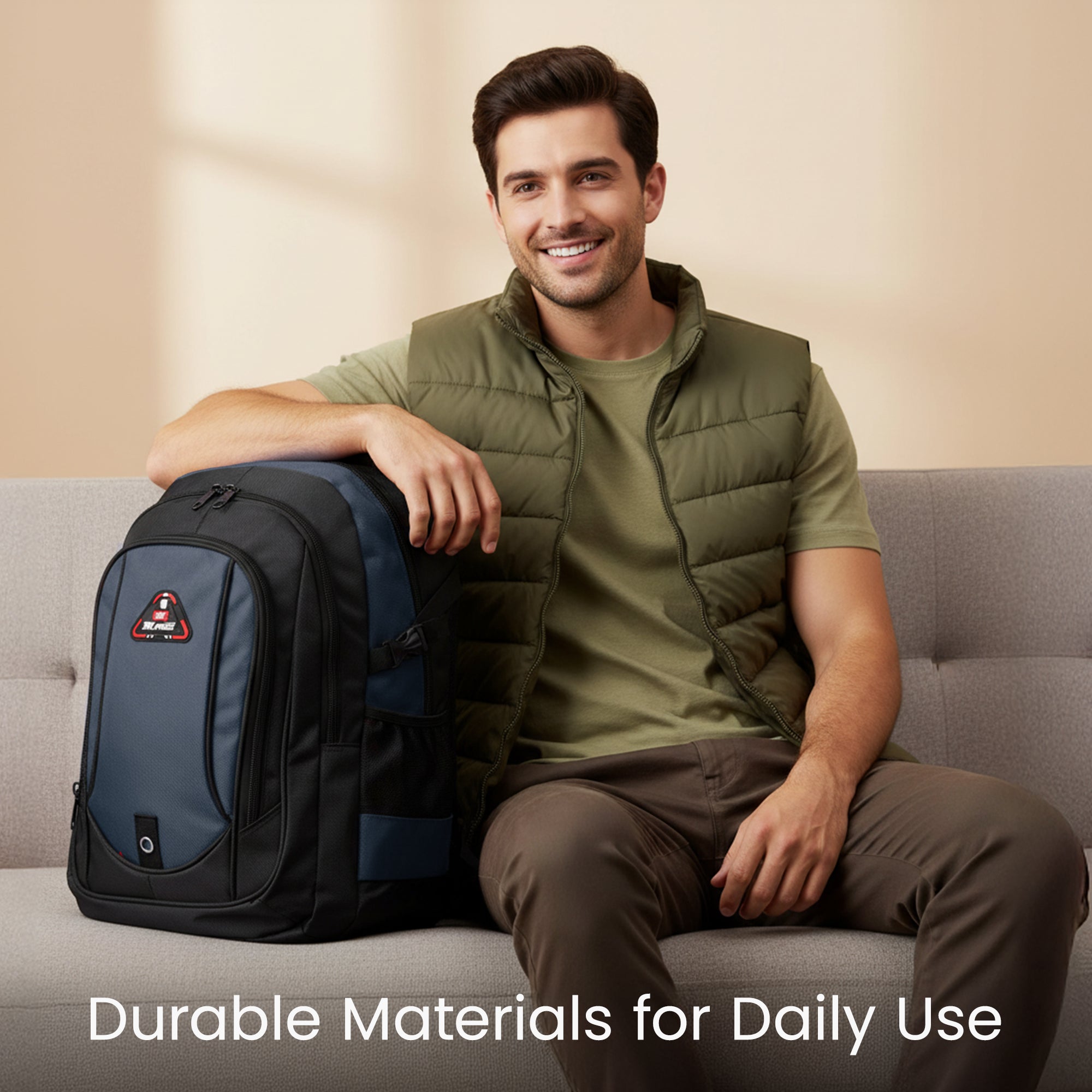 New York XPress 8160 Laptop Backpack for Men Women with 45 Liters Large Capacity,15.6 inch Laptop Computer Bag Travel Backpack,Water Resistant