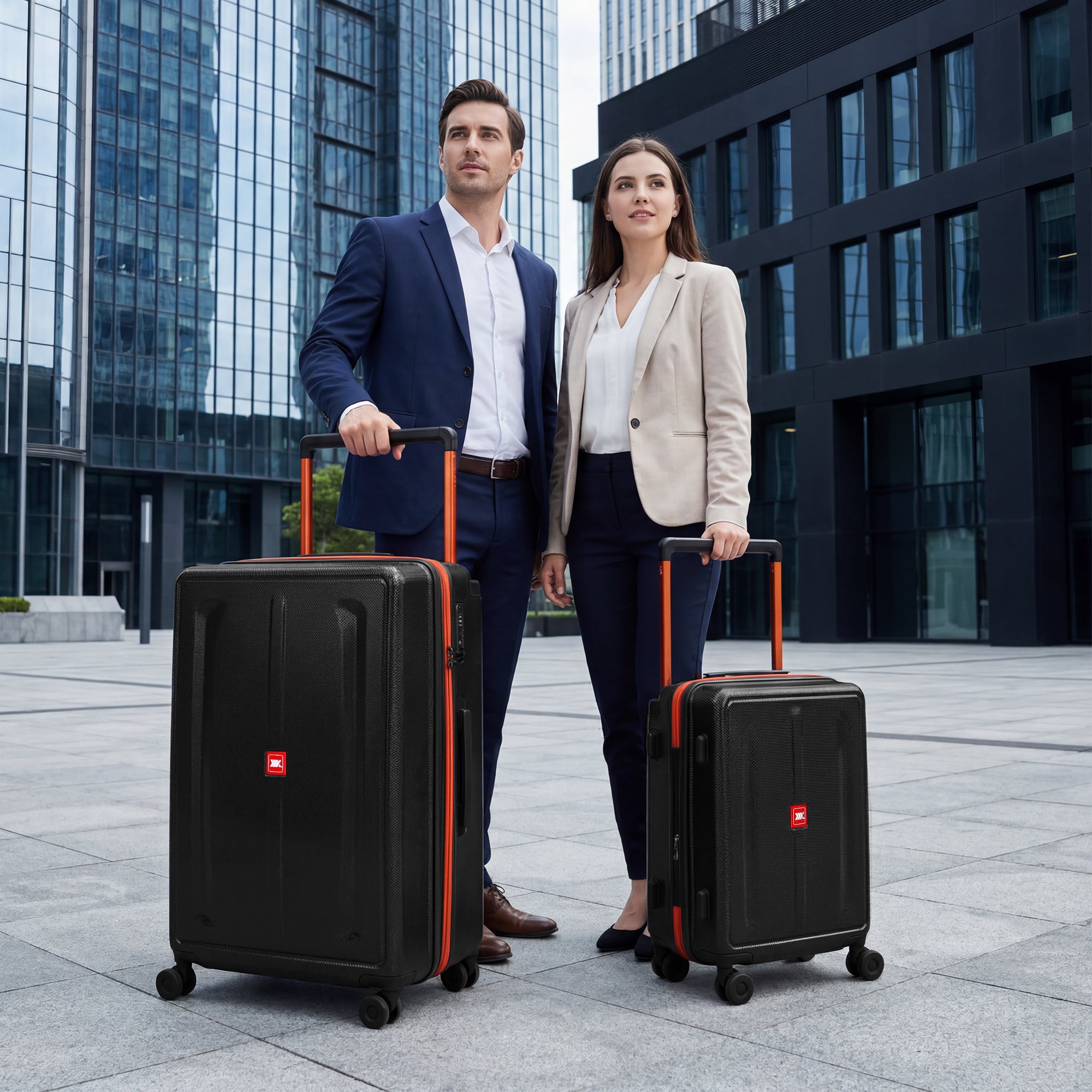 New York XPress LP-13803,3-Piece PC Hardshell Luggage, Expandable 20%, Spinner Wheels, TSA Lock, Wide Handle(20in/26in30in)