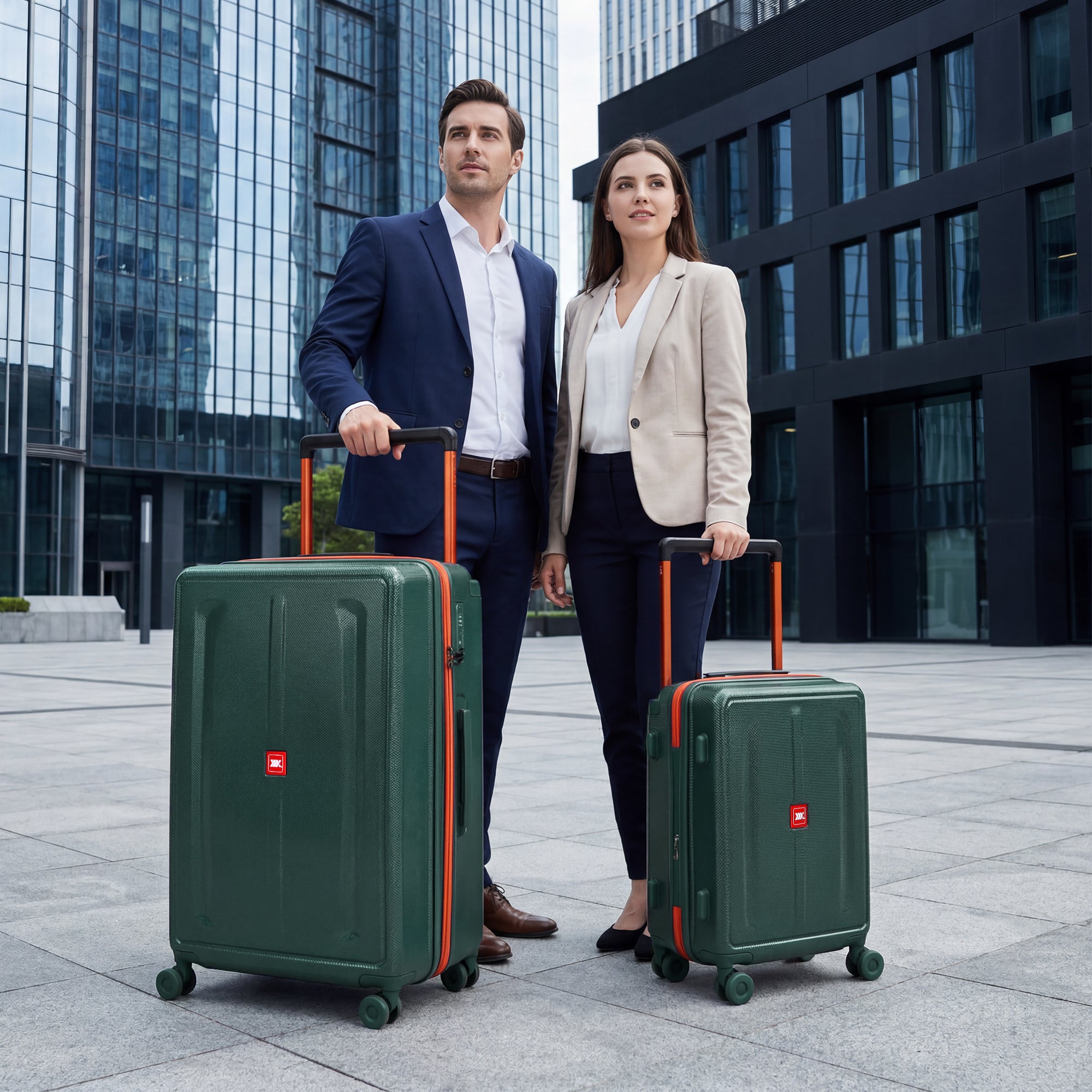 New York XPress LP-13803,3-Piece PC Hardshell Luggage, Expandable 20%, Spinner Wheels, TSA Lock, Wide Handle(20in/26in30in)