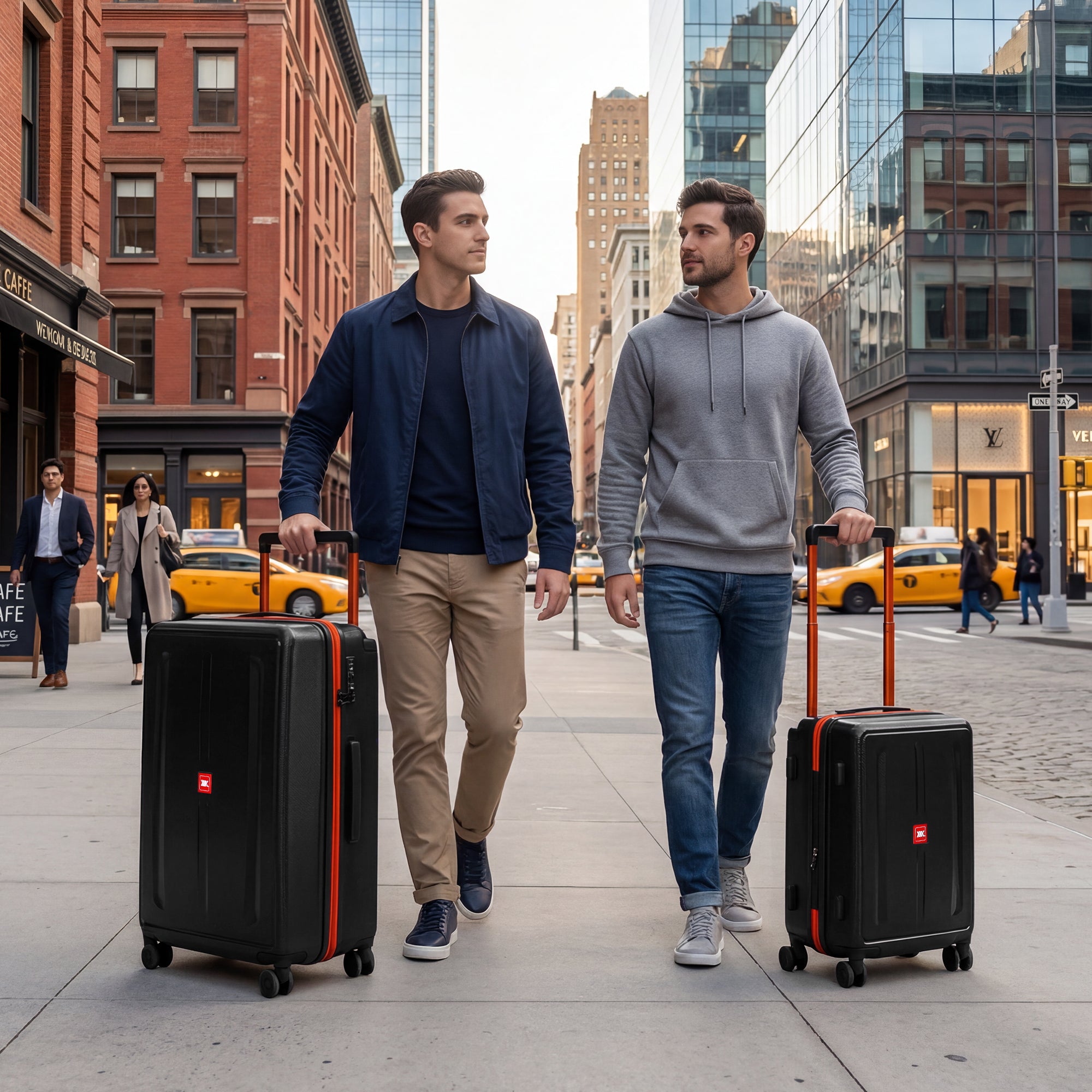 New York XPress LP-13803,3-Piece PC Hardshell Luggage, Expandable 20%, Spinner Wheels, TSA Lock, Wide Handle(20in/26in30in)