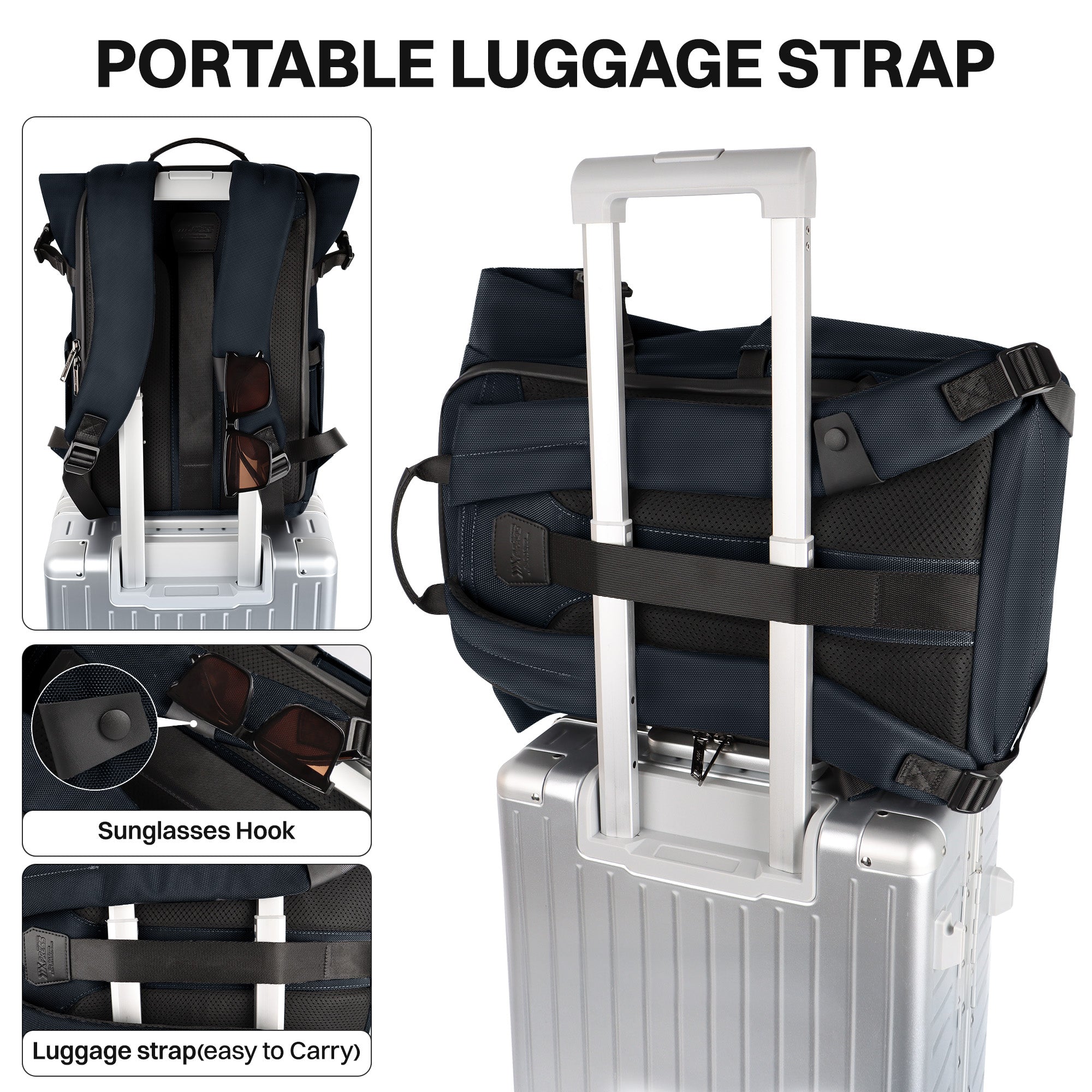 New York XPress B00684 Backpack 20'' Large Capacity Travel Laptop Backpack for 17 inch Laptop,Waterproof Backpack 27L