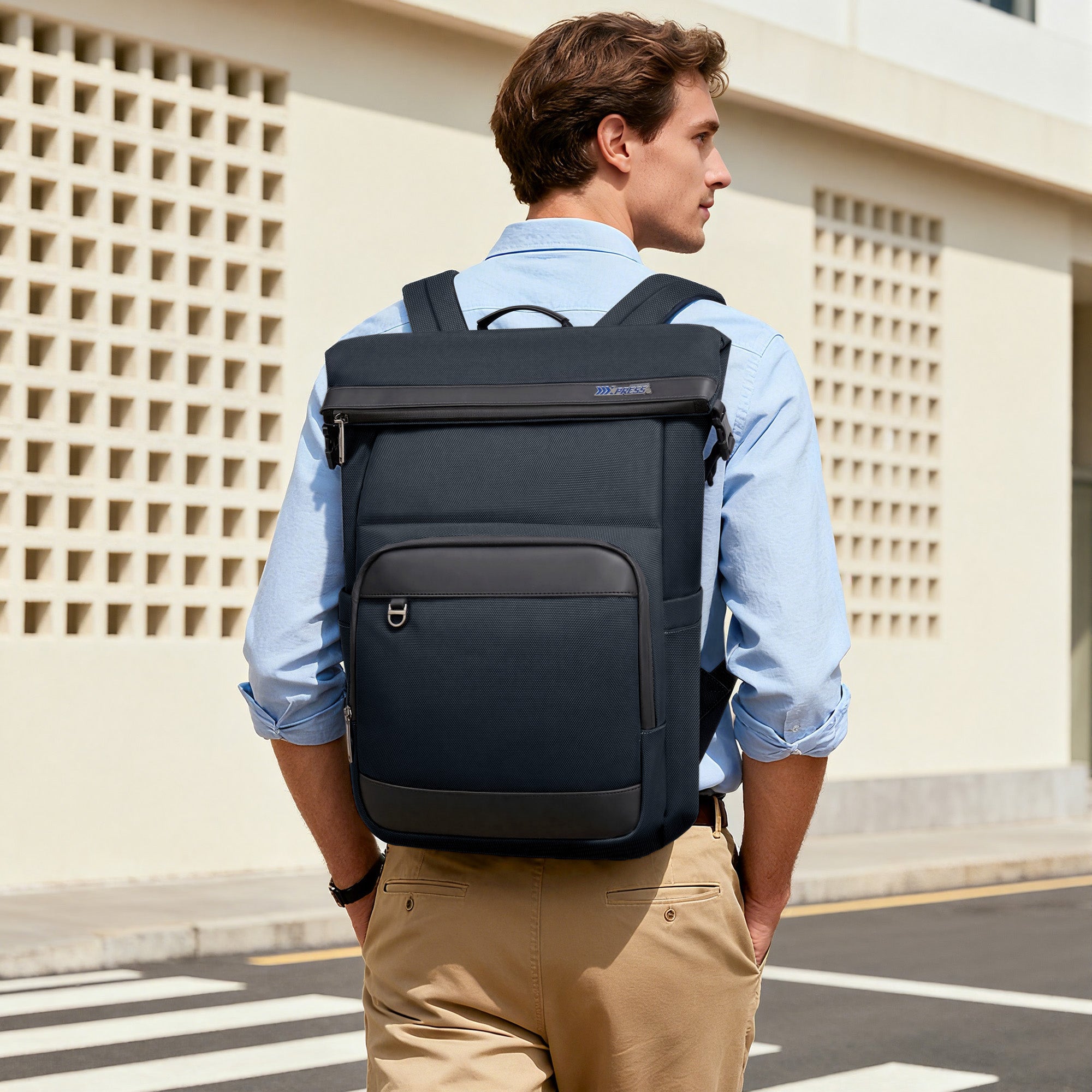 New York XPress B00684 Backpack 20'' Large Capacity Travel Laptop Backpack for 17 inch Laptop,Waterproof Backpack 27L