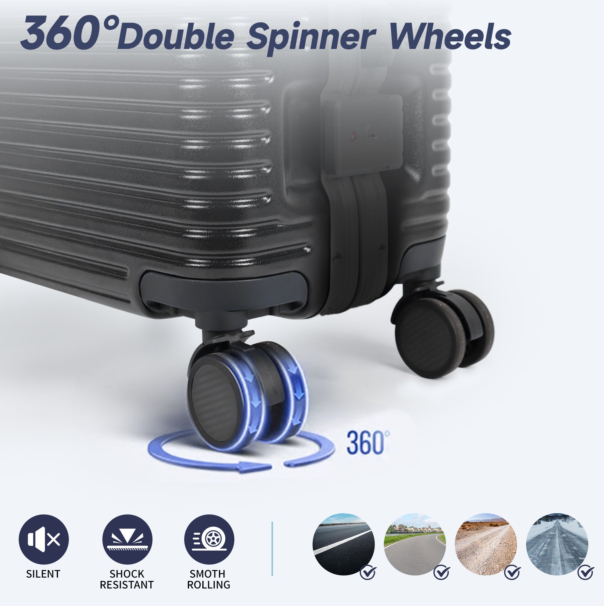 New York XPress AL1377 20" Aluminum Luggage, Zipperless Spinner Carry-On, TSA LOCK