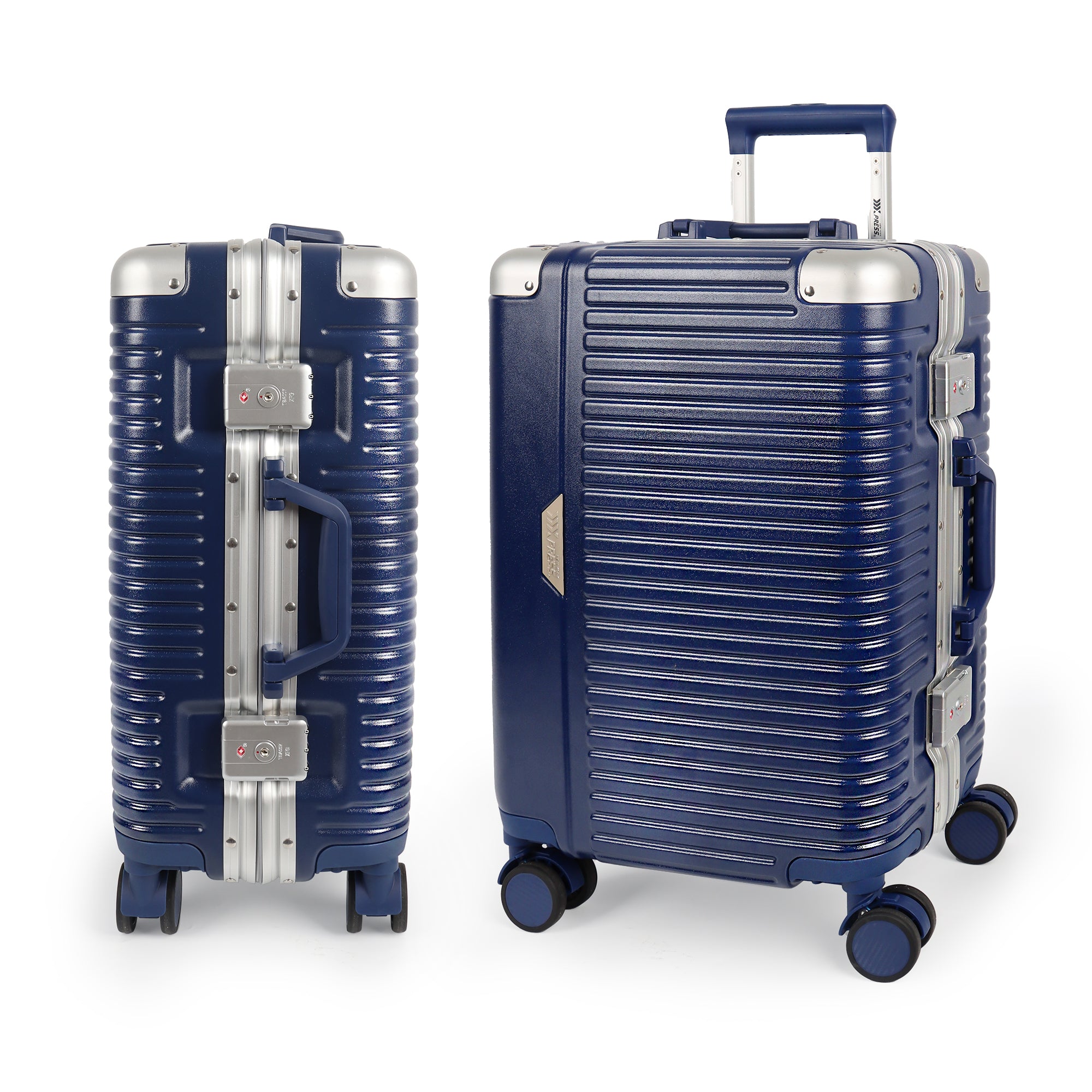 Luggage AL1377,Carry On Luggage 20 inch,Aluminum Alloy Zipperless Suitcase with Spinner Wheels