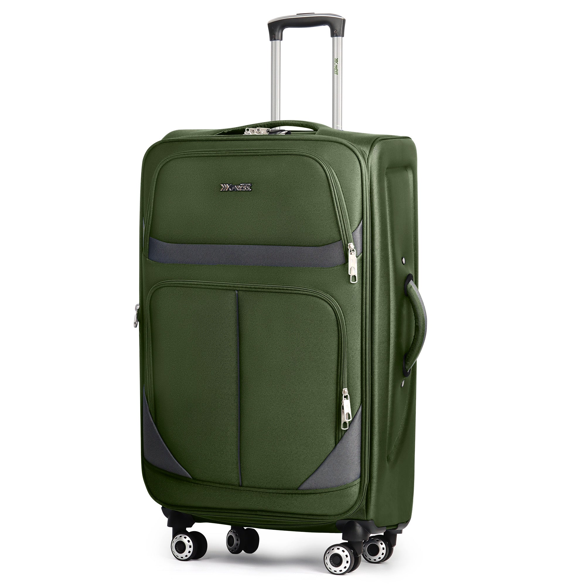 NEW YORK XPRESS Luggage WD-8815,Softside 20in/24in/28in/32in Suitcase,Expandable Luggage,w/Spinner Wheels w/LOCK