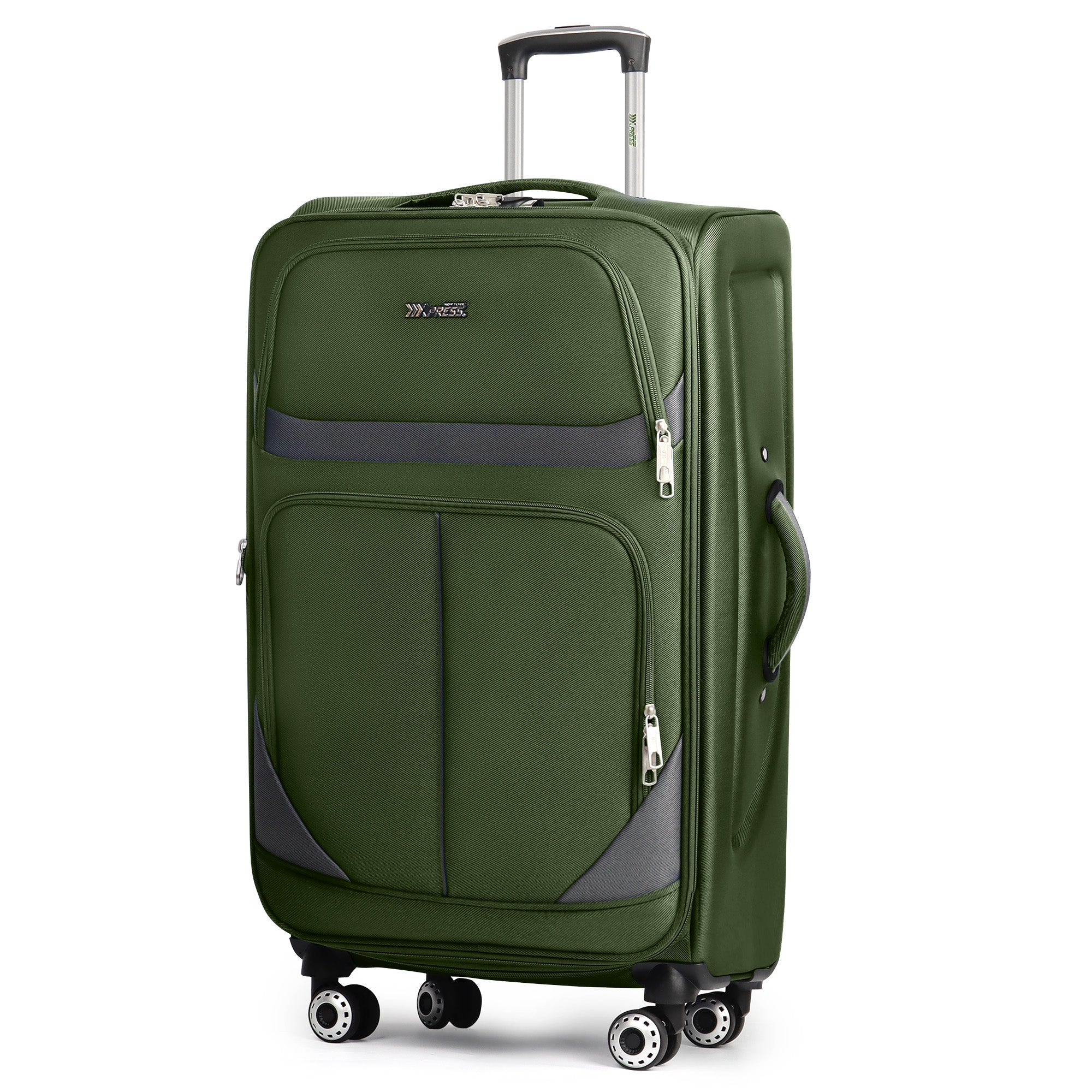NEW YORK XPRESS Luggage WD-8815,Softside 20in/24in/28in/32in Suitcase,Expandable Luggage,w/Spinner Wheels w/LOCK