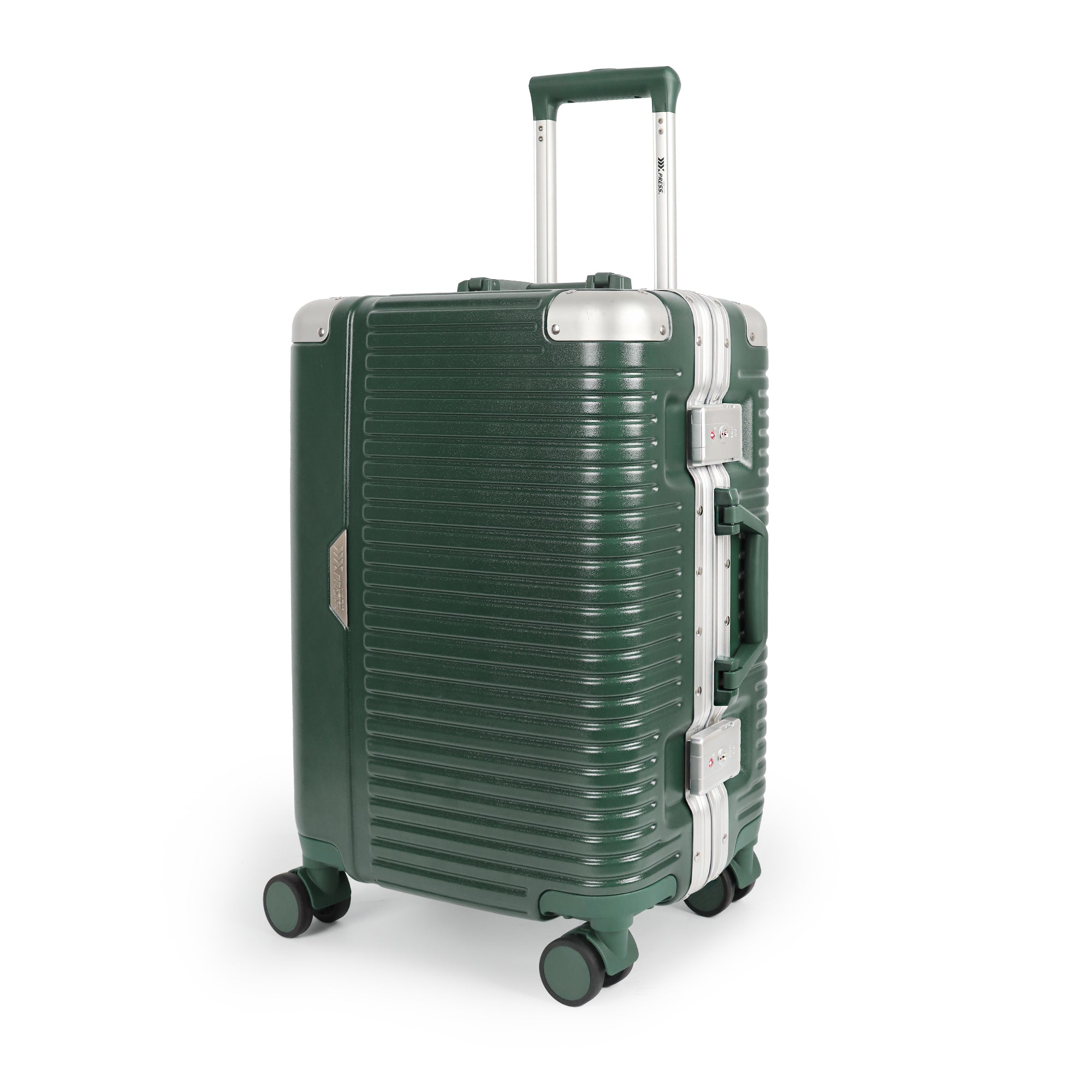Luggage AL1377,Carry On Luggage 20 inch,Aluminum Alloy Zipperless Suitcase with Spinner Wheels