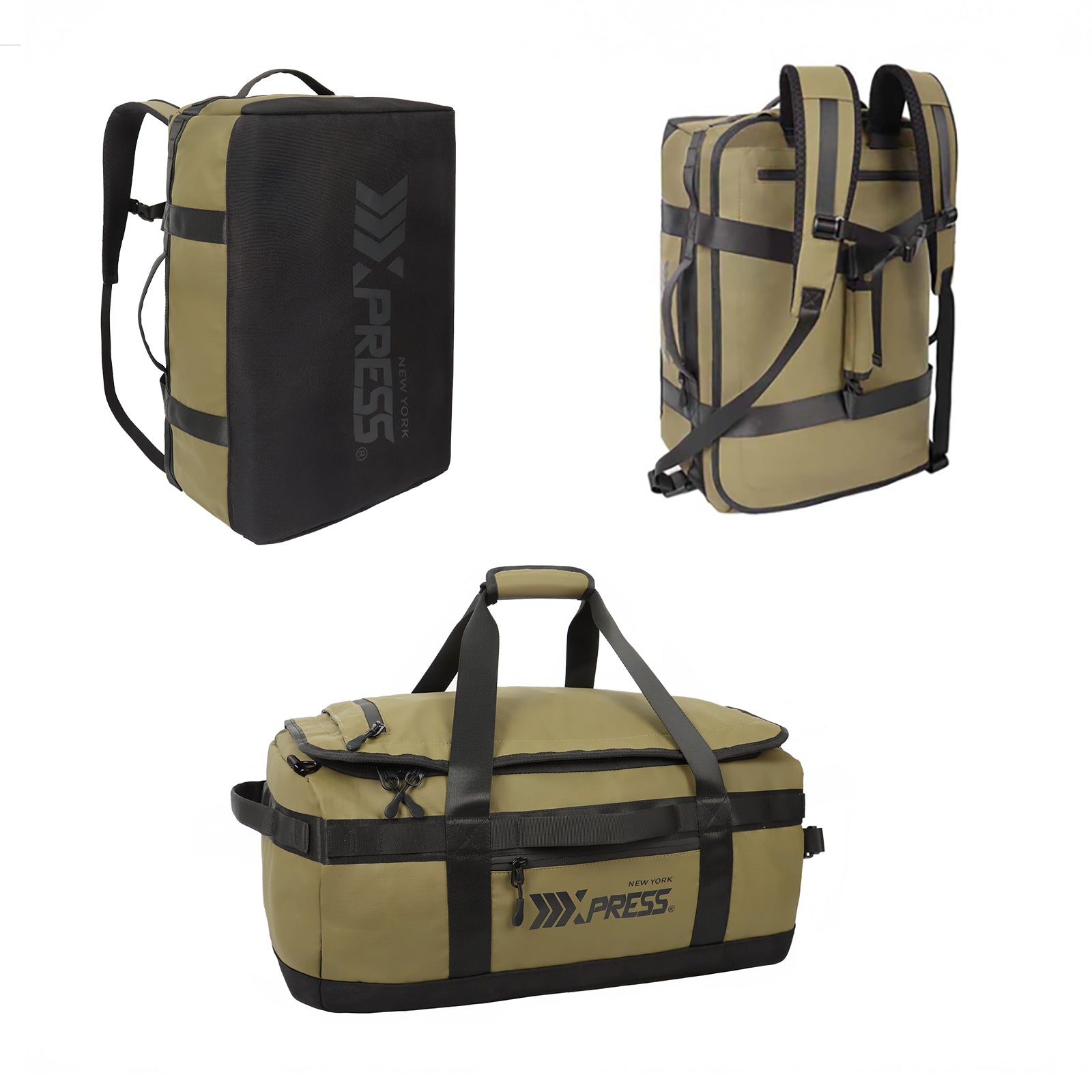 New York XPress LX-737-20''Backpack,2-in-1 Carry-on Backpack for Men Women 40L Sports Gym Bag with Backpack Straps,Water Resistant,for Travel/Gym