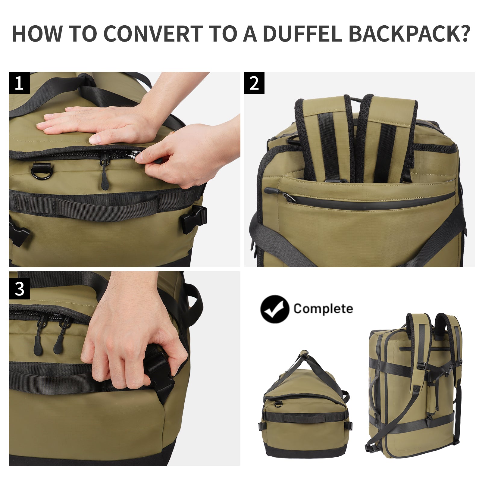 New York XPress LX-737-20''Backpack,2-in-1 Carry-on Backpack for Men Women 40L Sports Gym Bag with Backpack Straps,Water Resistant,for Travel/Gym