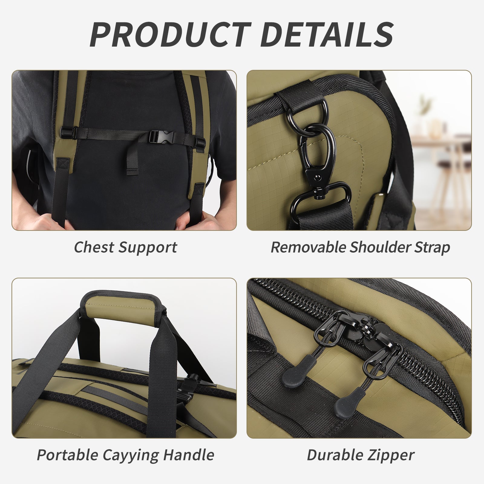 New York XPress LX-737-20''Backpack,2-in-1 Carry-on Backpack for Men Women 40L Sports Gym Bag with Backpack Straps,Water Resistant,for Travel/Gym