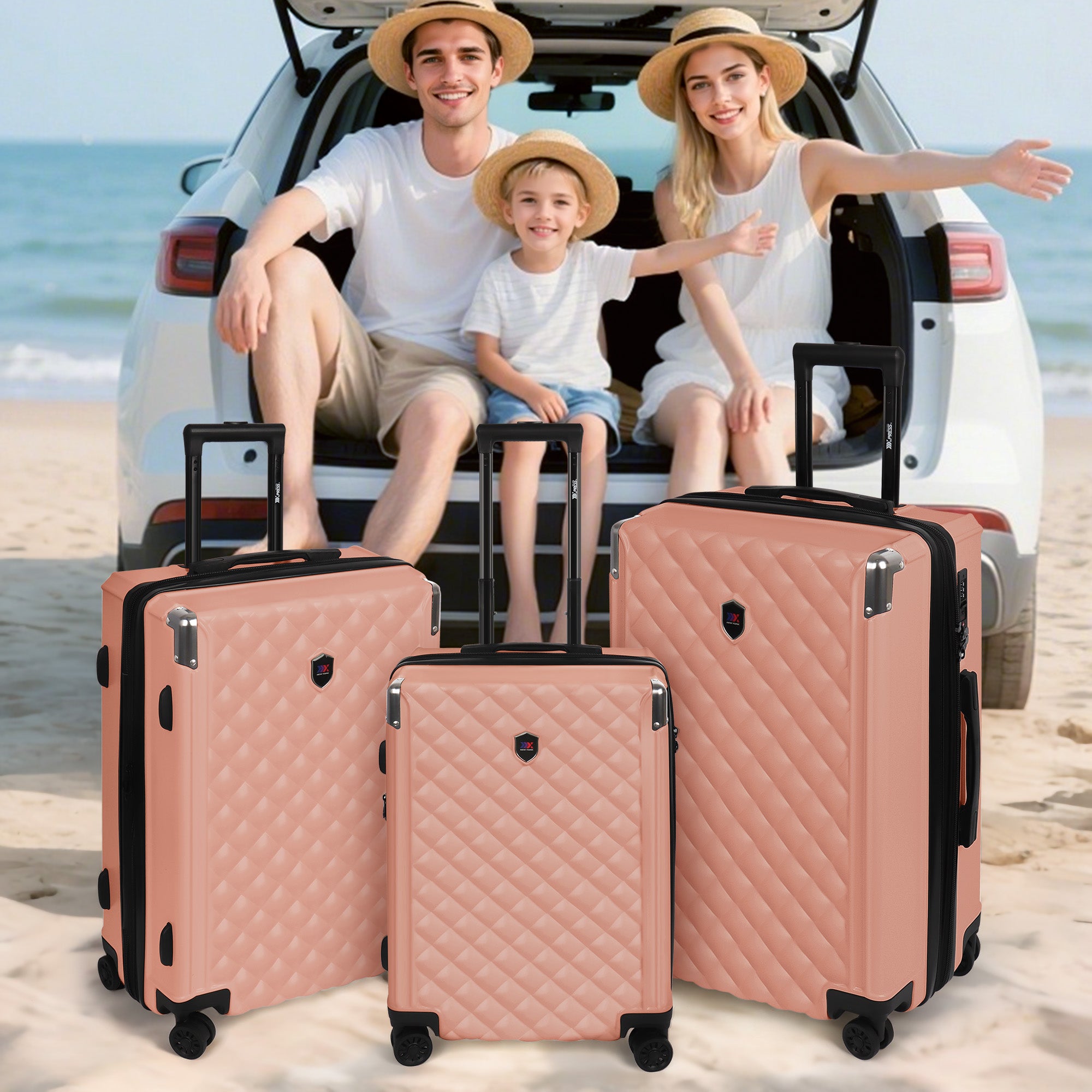 WD-576-Luggage Sets 3 Piece(20/24/28in) PC Hardshell Suitcases