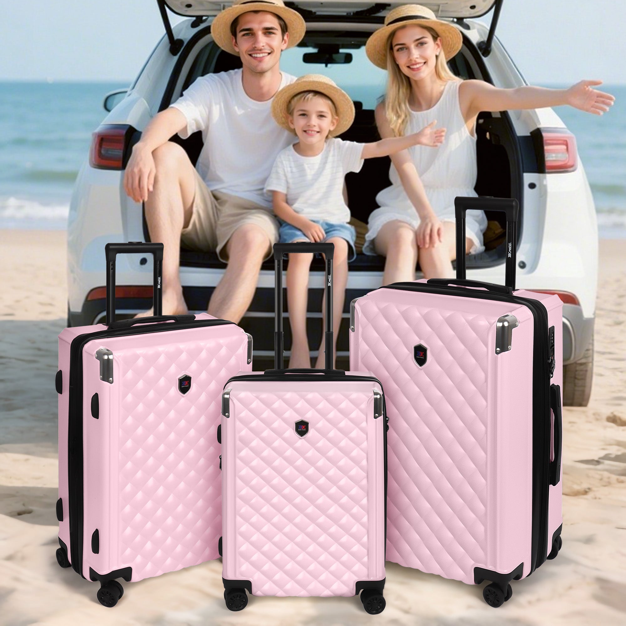 WD-576-Luggage Sets 3 Piece(20/24/28in) PC Hardshell Suitcases