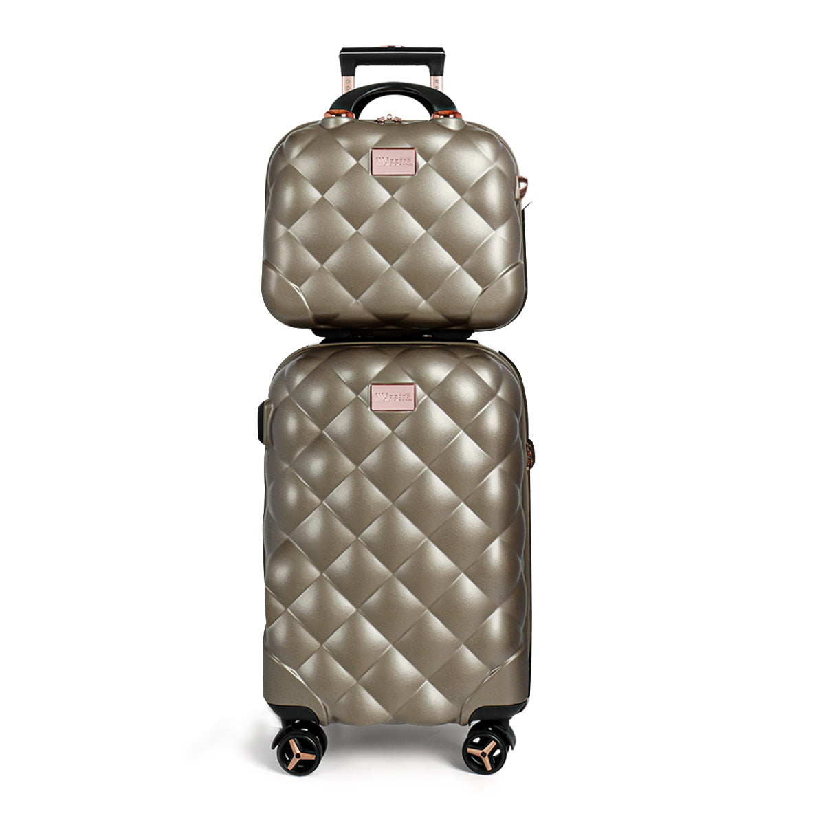 New York XPress 20''+14''Carry On Luggage, 25in/29in,Hardshell Expandable Suitcase w/Spinner Wheels and TSA LOCK