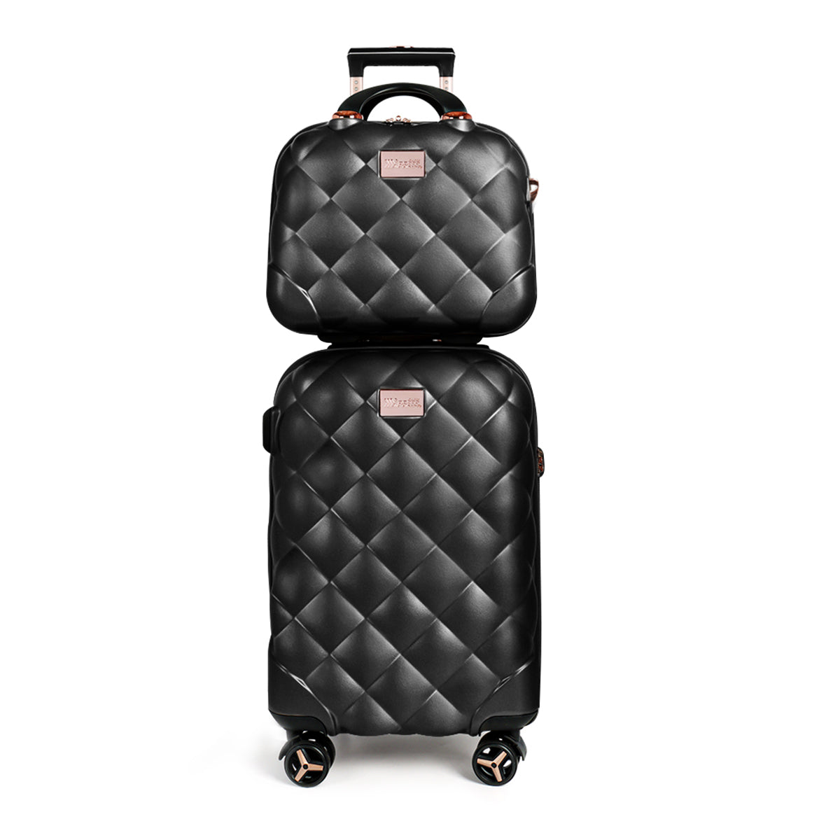New York XPress 20''+14''Carry On Luggage, 25in/29in,Hardshell Expandable Suitcase w/Spinner Wheels and TSA LOCK
