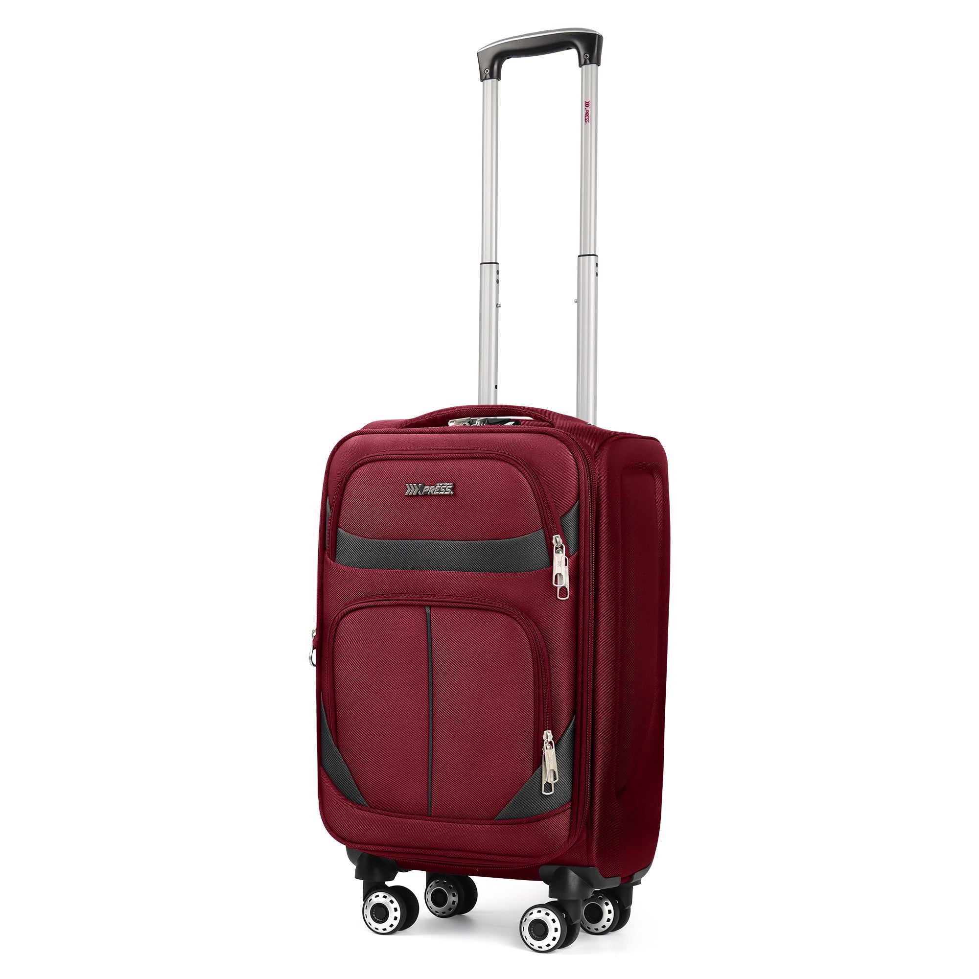 NEW YORK XPRESS Luggage WD-8815,Softside 20in/24in/28in/32in Suitcase,Expandable Luggage,w/Spinner Wheels w/LOCK