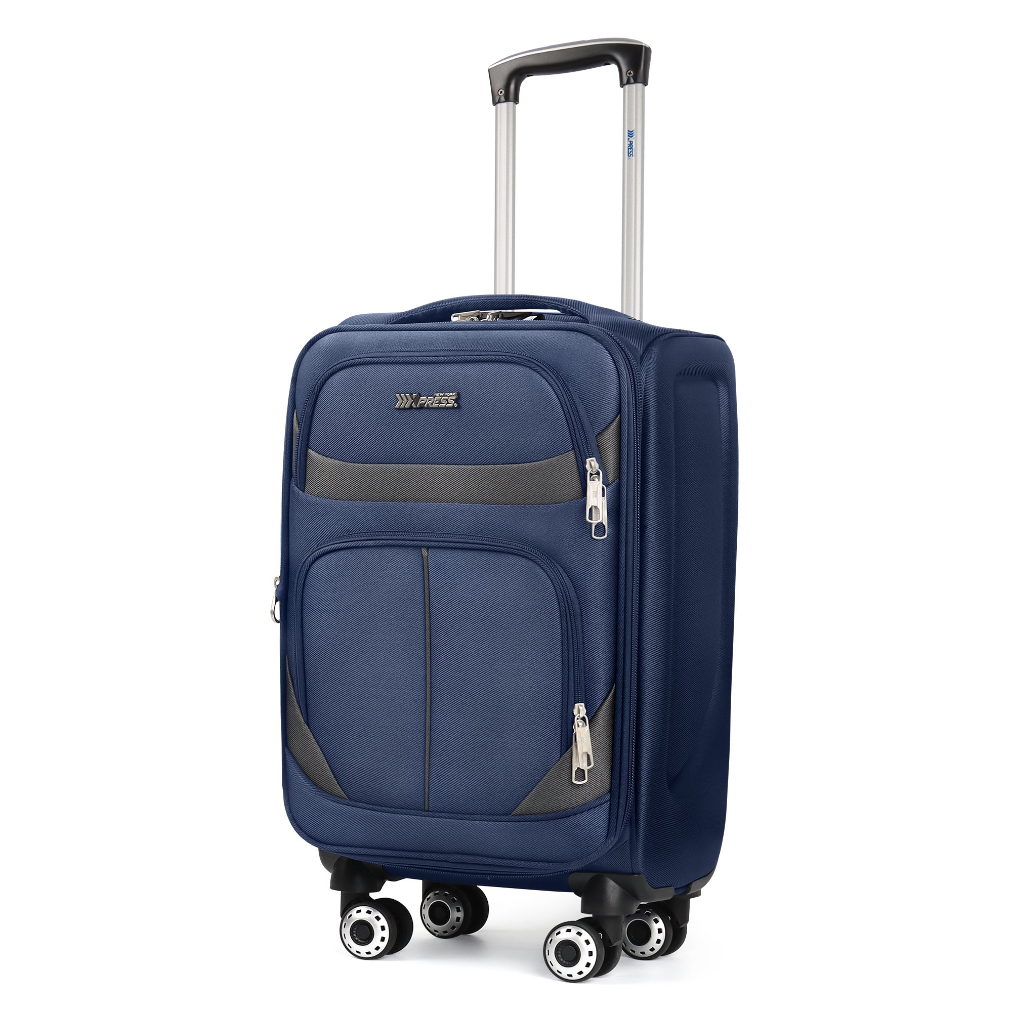 NEW YORK XPRESS Luggage WD-8815,Softside 20in/24in/28in/32in Suitcase,Expandable Luggage,w/Spinner Wheels w/LOCK