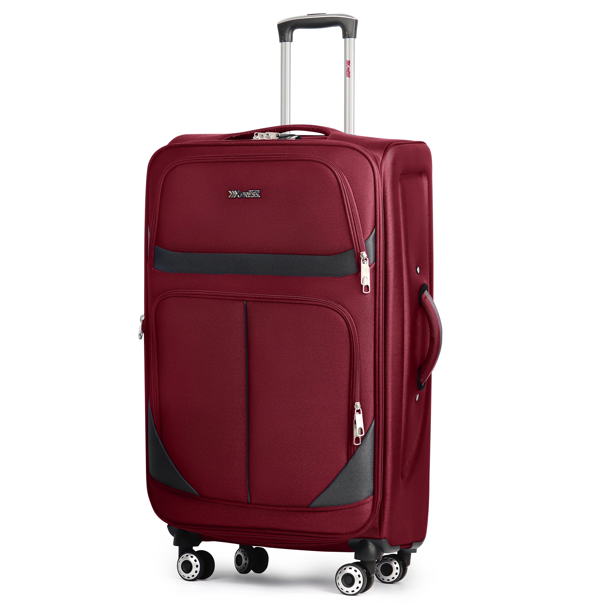 NEW YORK XPRESS Luggage WD-8815,Softside 20in/24in/28in/32in Suitcase,Expandable Luggage,w/Spinner Wheels w/LOCK