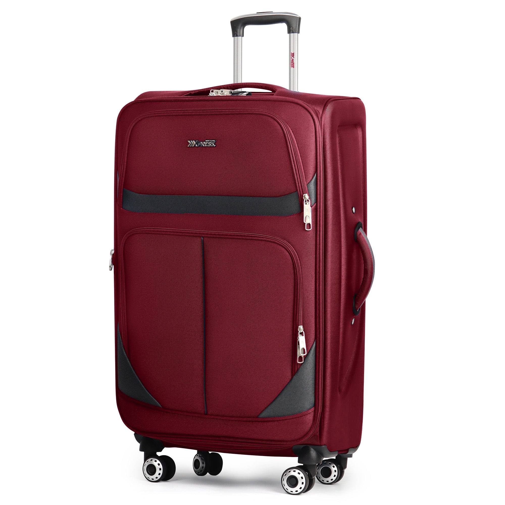 NEW YORK XPRESS Luggage WD-8815,Softside 20in/24in/28in/32in Suitcase,Expandable Luggage,w/Spinner Wheels w/LOCK