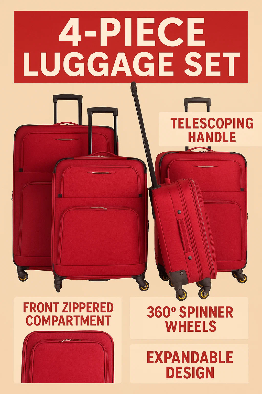 NEW YORK XPRESS WD-327 4 PIECE LUGGAGE (20"24"28"32)