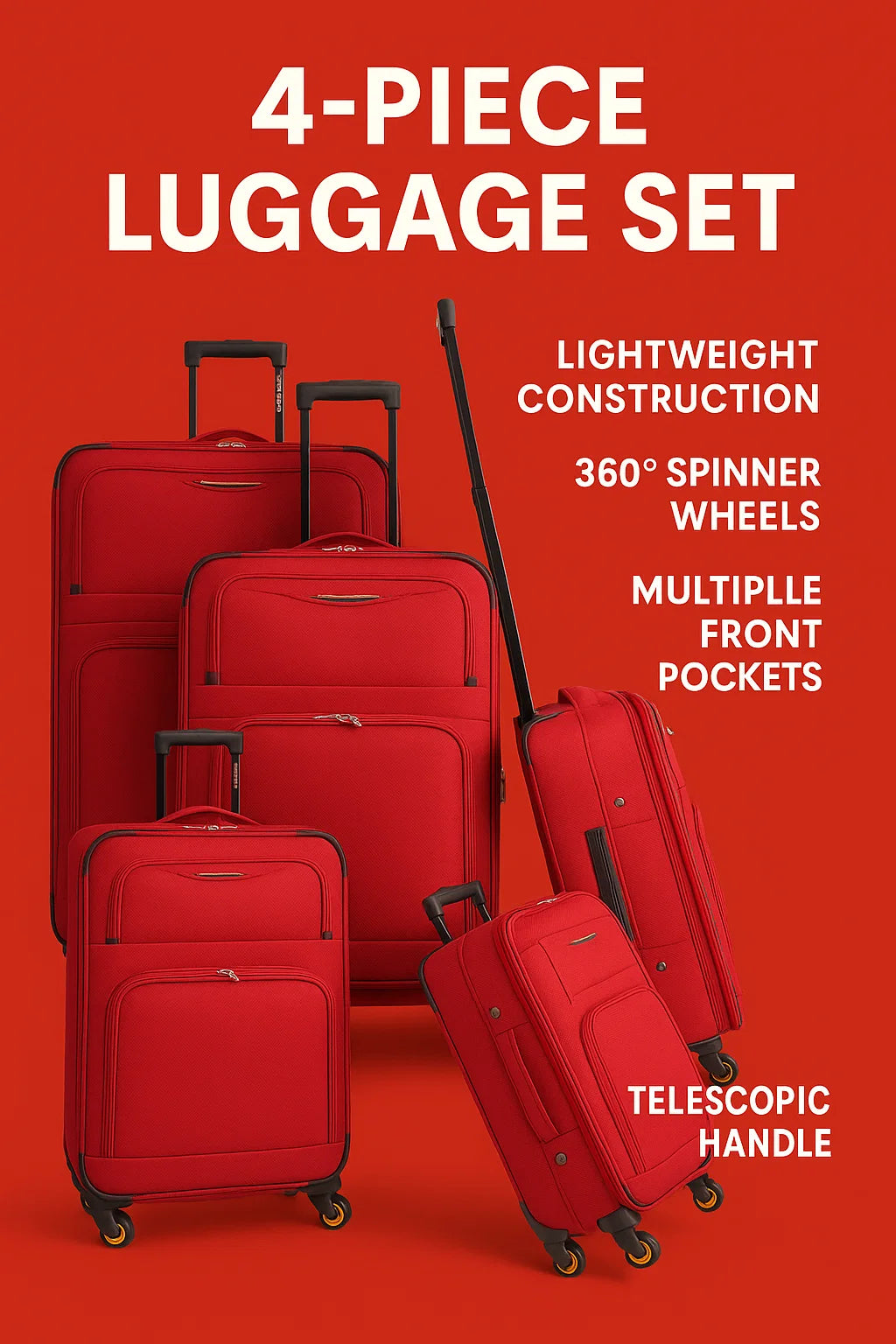 NEW YORK XPRESS WD-327 4 PIECE LUGGAGE (20"24"28"32)