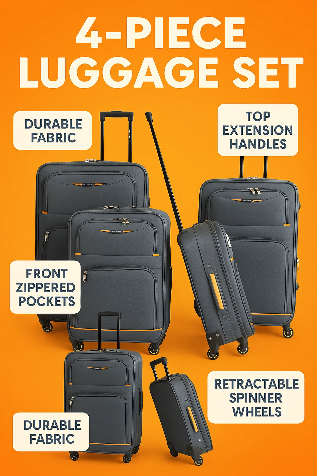 NEW YORK XPRESS WD-327 4 PIECE LUGGAGE (20"24"28"32)