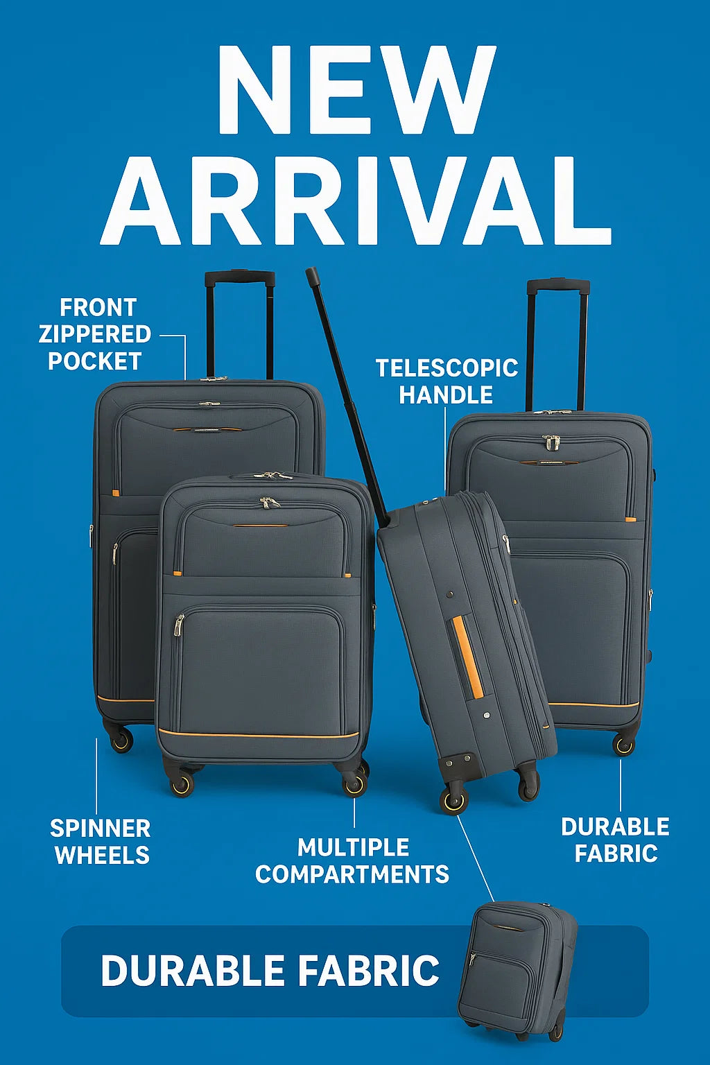 NEW YORK XPRESS WD-327 4 PIECE LUGGAGE (20"24"28"32)