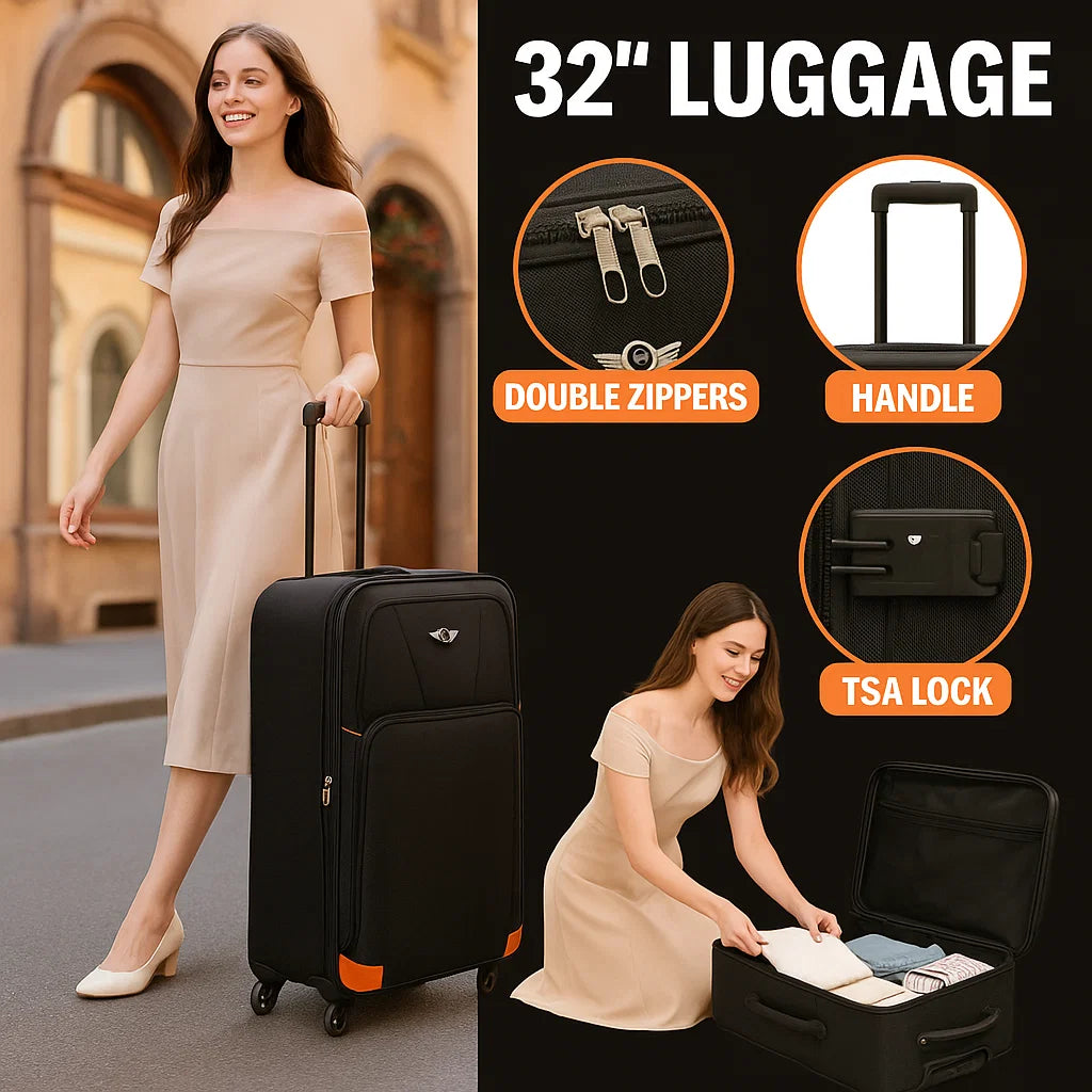 NEW YORK XPRESS XH-1717 LUGGAGE SOFTSIDE SUITCASE (20" 24" 28" 32")