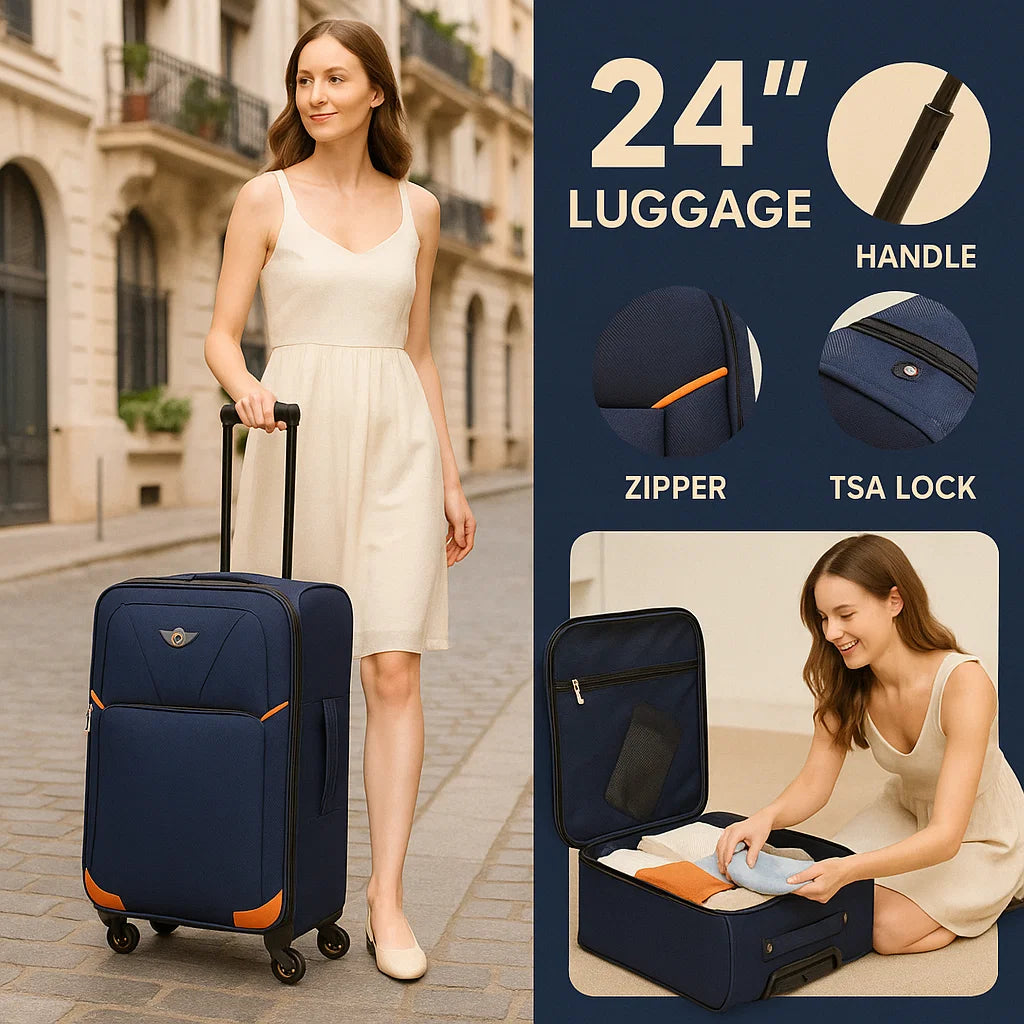 NEW YORK XPRESS XH-1717 LUGGAGE SOFTSIDE SUITCASE (20" 24" 28" 32")