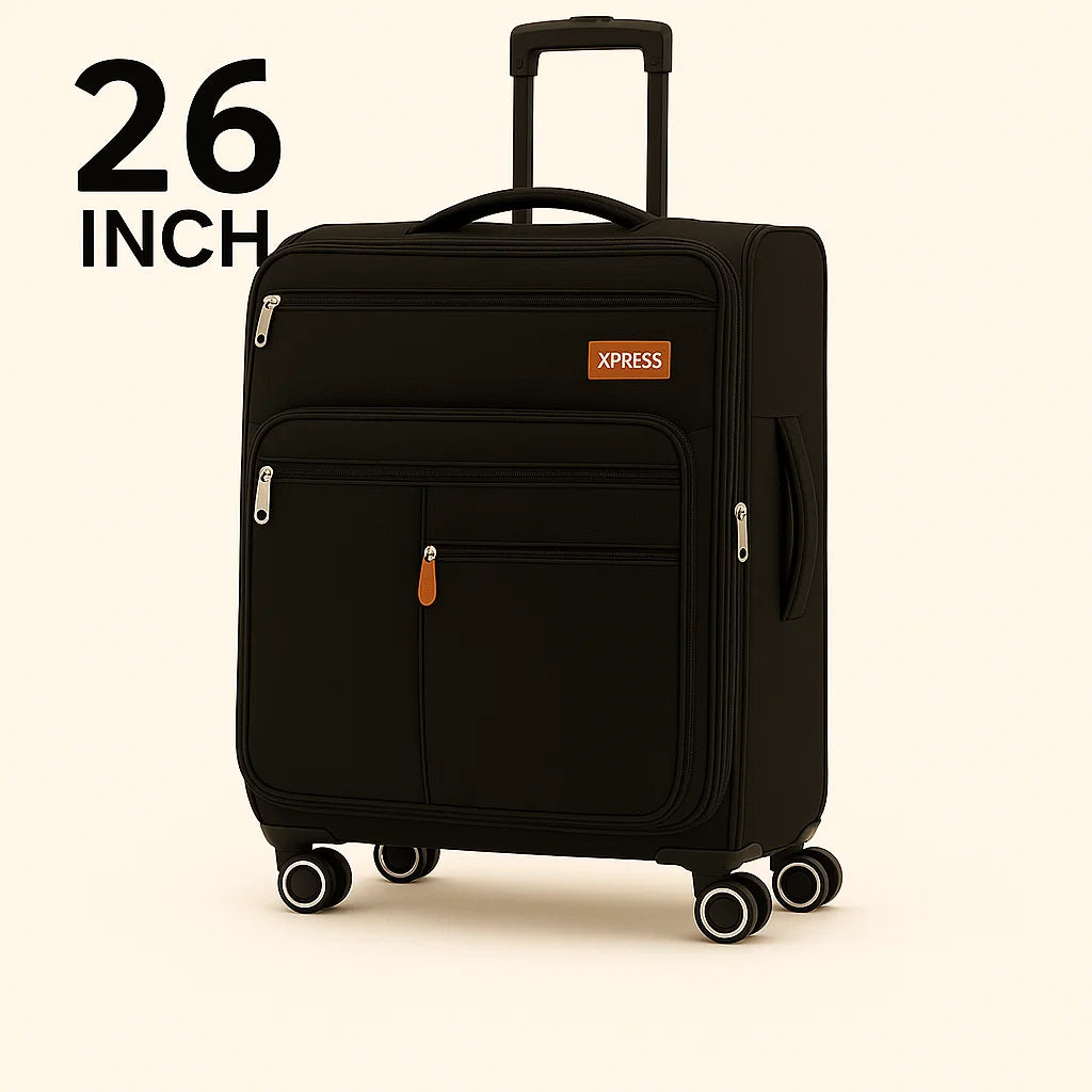 NEW YORK XPRESS XJ-1901 Softside Spinner Luggage – Lightweight, Durable & Sleek Travel Companion (20" 26" 30")