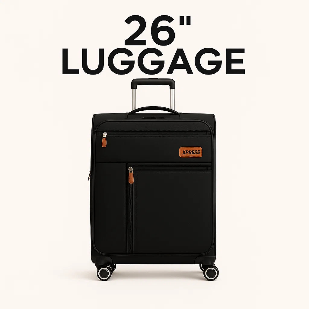 NEW YORK XPRESS XJ-1901 Softside Spinner Luggage – Lightweight, Durable & Sleek Travel Companion (20" 26" 30")