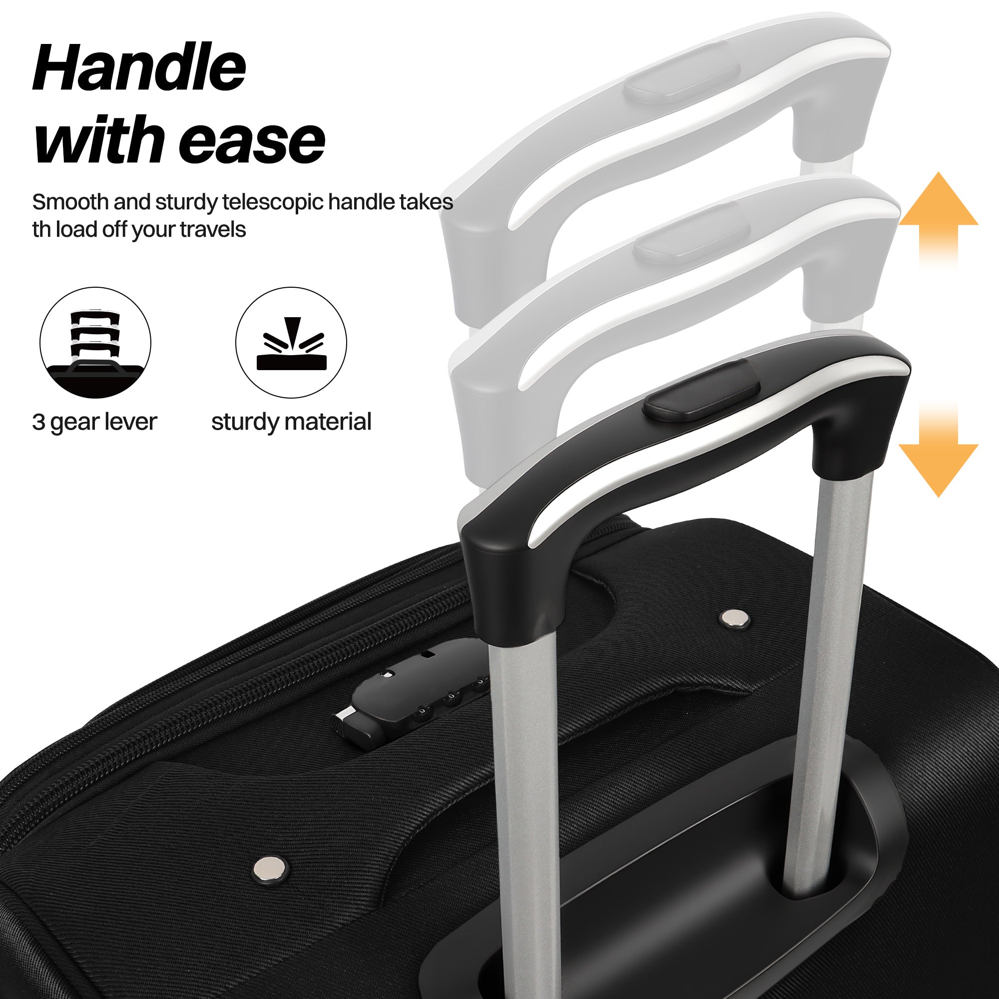 NEW YORK XPRESS Luggage WD-8815,Softside 20in/24in/28in/32in Suitcase,Expandable Luggage,w/Spinner Wheels w/LOCK